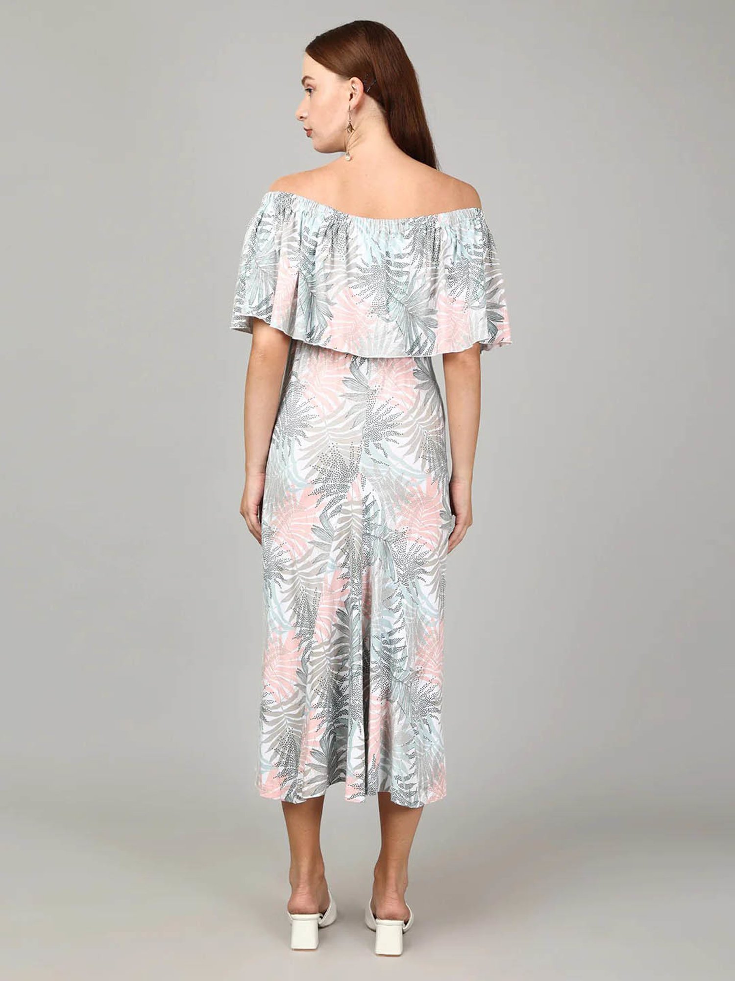 The Mom Store Multicolor Cotton Printed Maternity & Nursing Dress