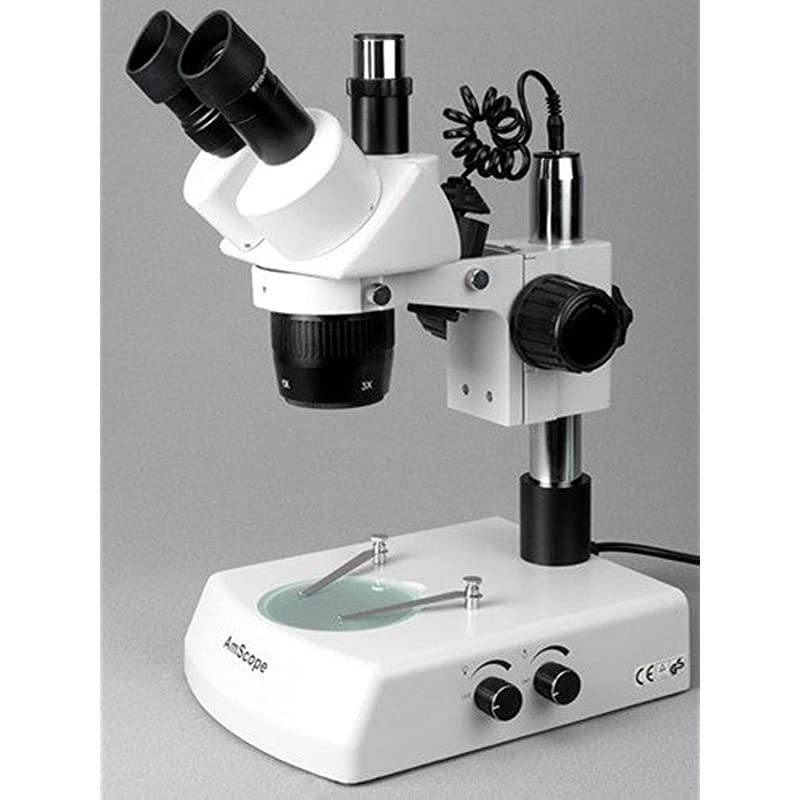 SW24TX Trinocular Stereo Microscope Head, WH10x Eyepieces, 10X/20X/40X Magnification, 2X/4X Objective, Includes 0.5x Barlow Lens