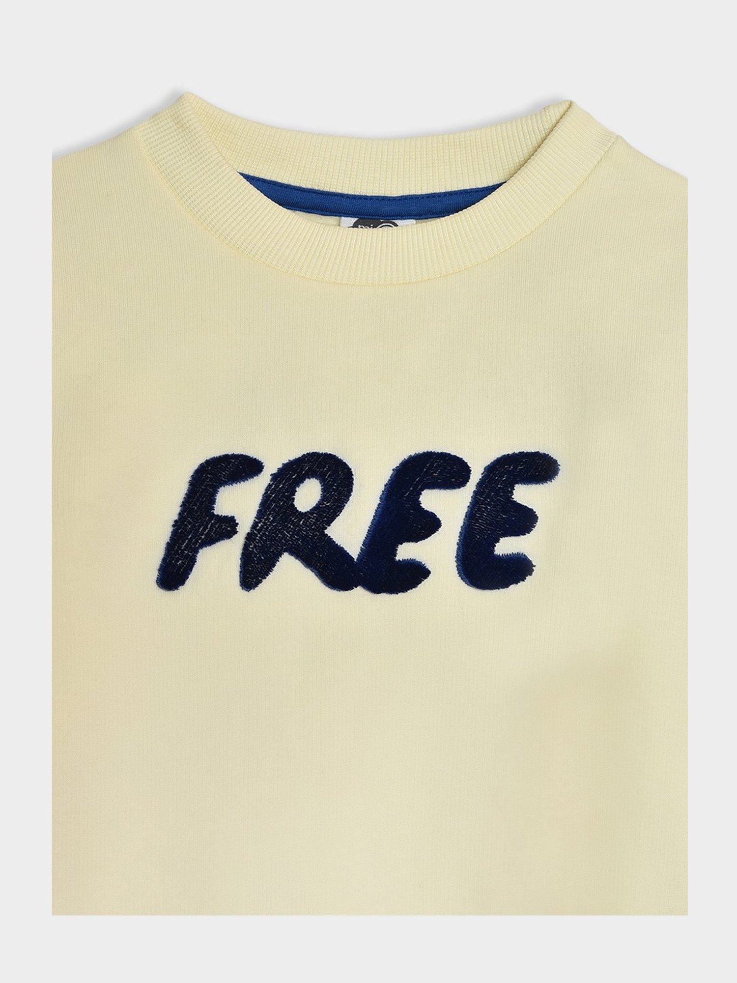 MiArcus Boys Blue & Cream Self Design Full Sleeves Sweatshirt with Joggers