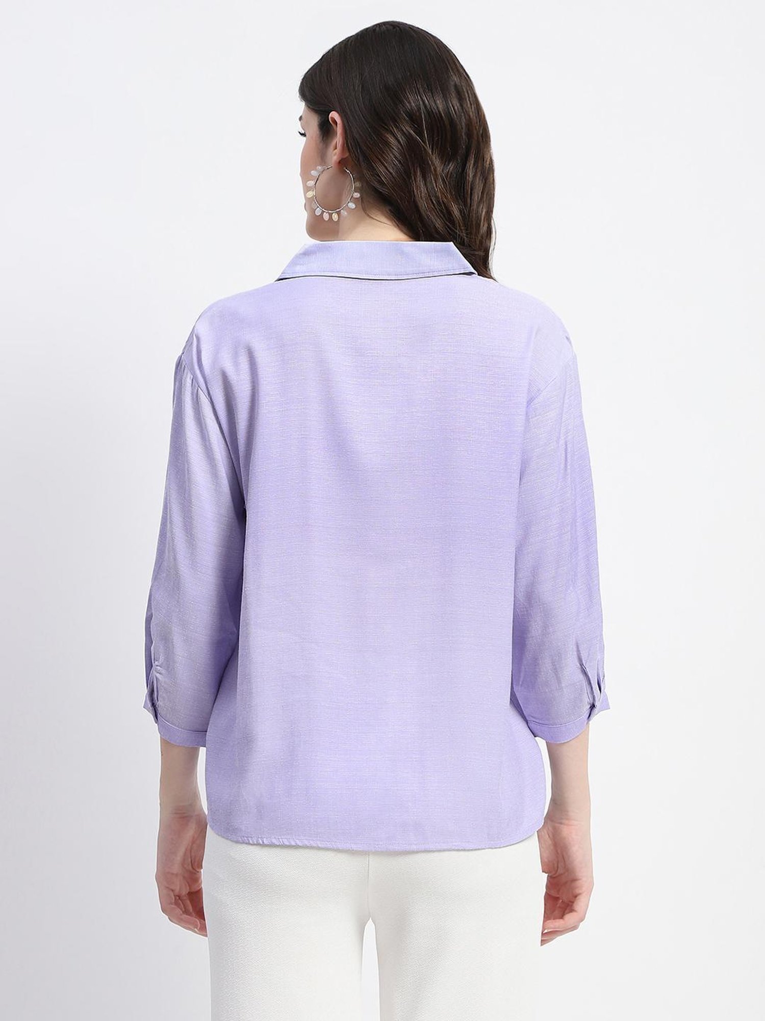 MADAME Lavender Textured Top