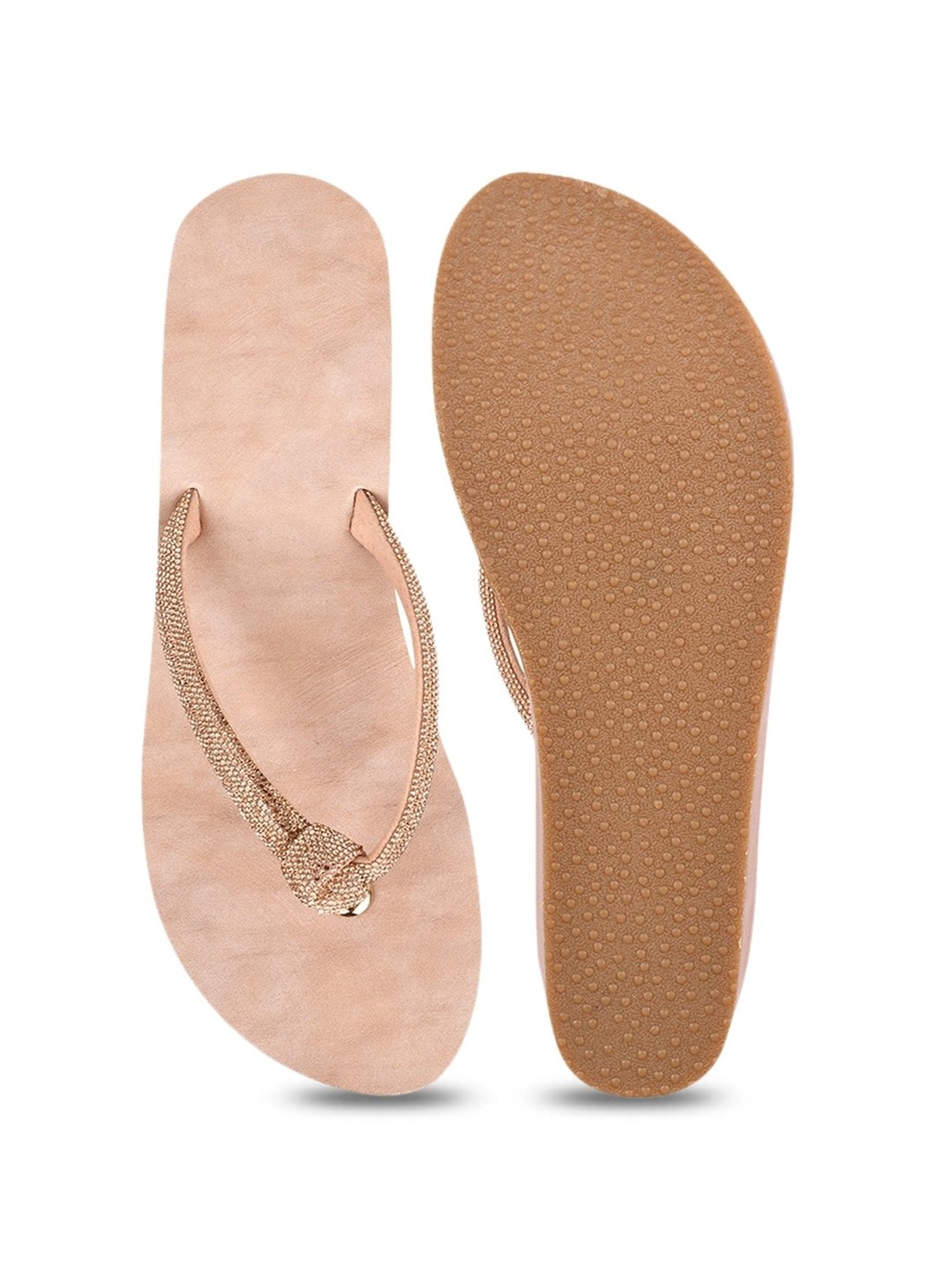 The White Pole Women's Nude Thong Wedges