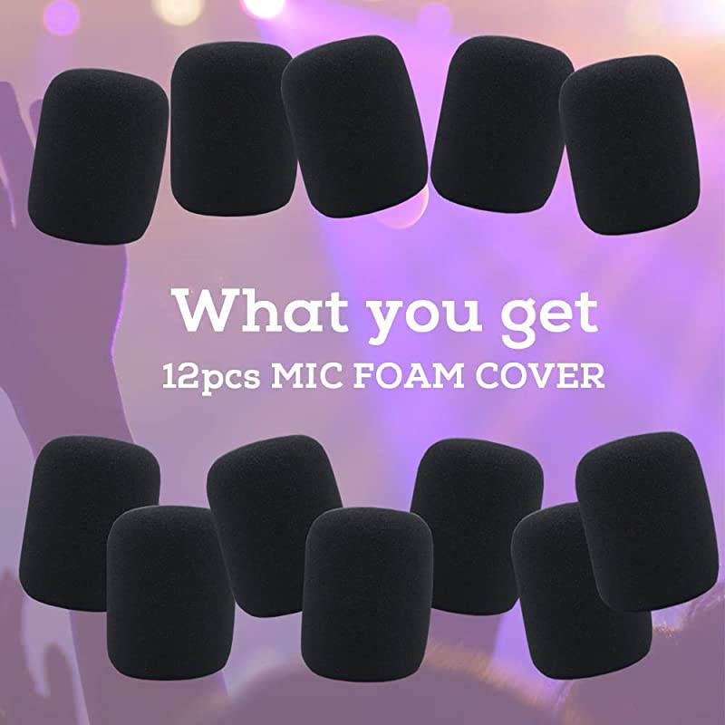 Foam Mic Cover Handheld Microphone Windscreen Black