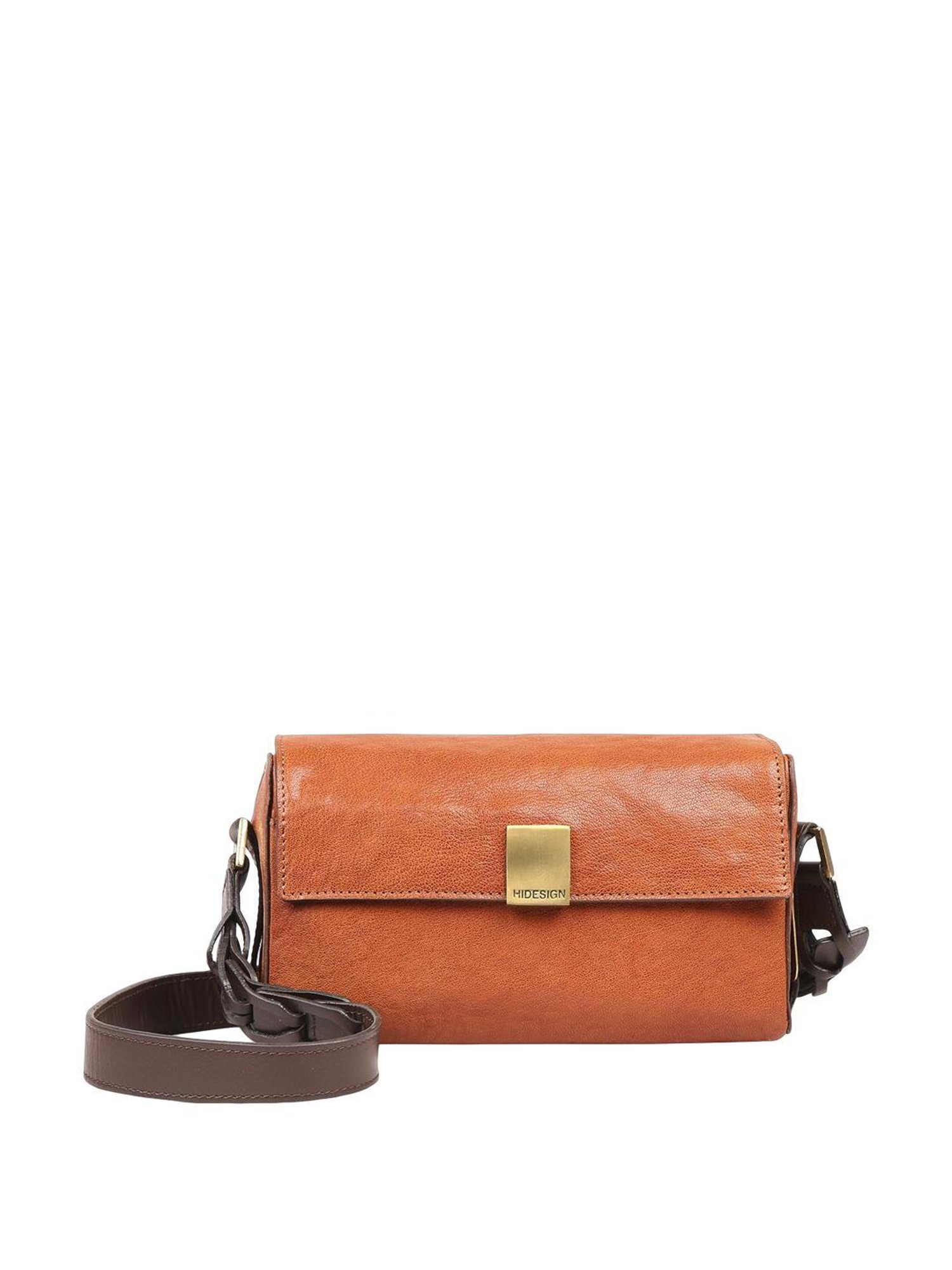 Hidesign Orange Solid Medium Sling Handbag