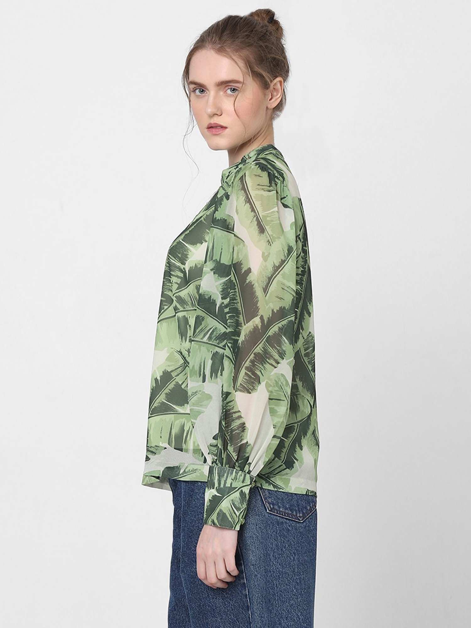 Vero Moda Green Printed Top