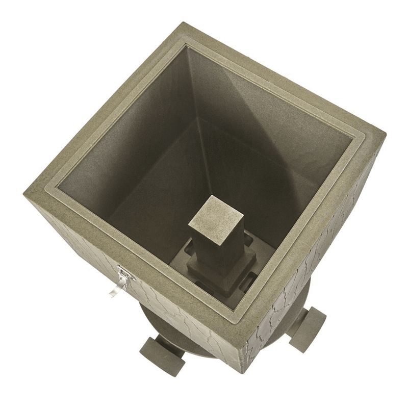 Banks Outdoors Gravity Fed Post Mounted Weatherproof Feed Bank Deer and Game Hunting Feeder with 300 Pound Capacity, Green