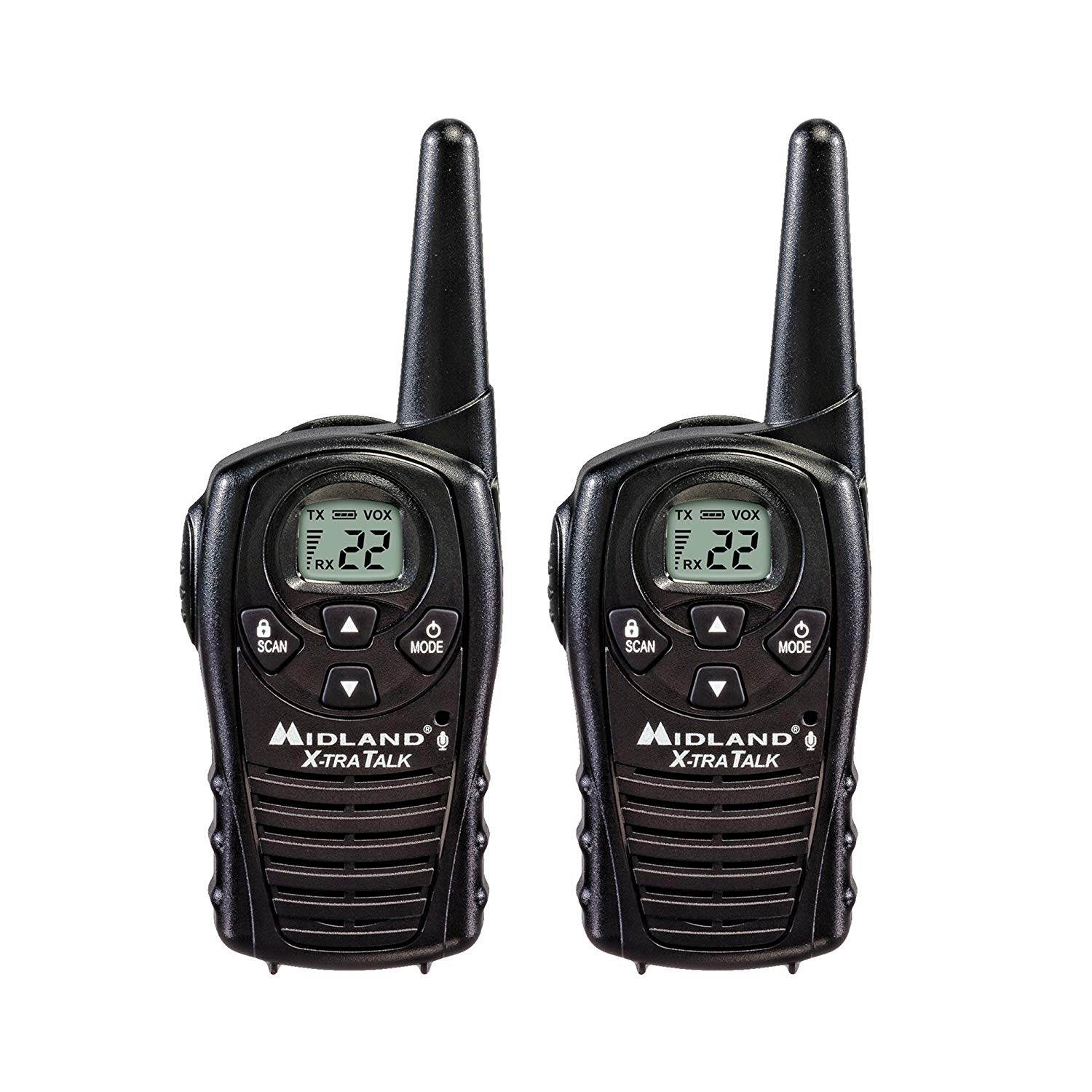Midland LXT118VP Xtra Talk, 22 Channels 2-Way Radio with Channel Scan, 6 Pack