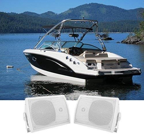 Pair Rockville HP5S 5.25" Marine Box Speakers with Swivel Bracket For Boats