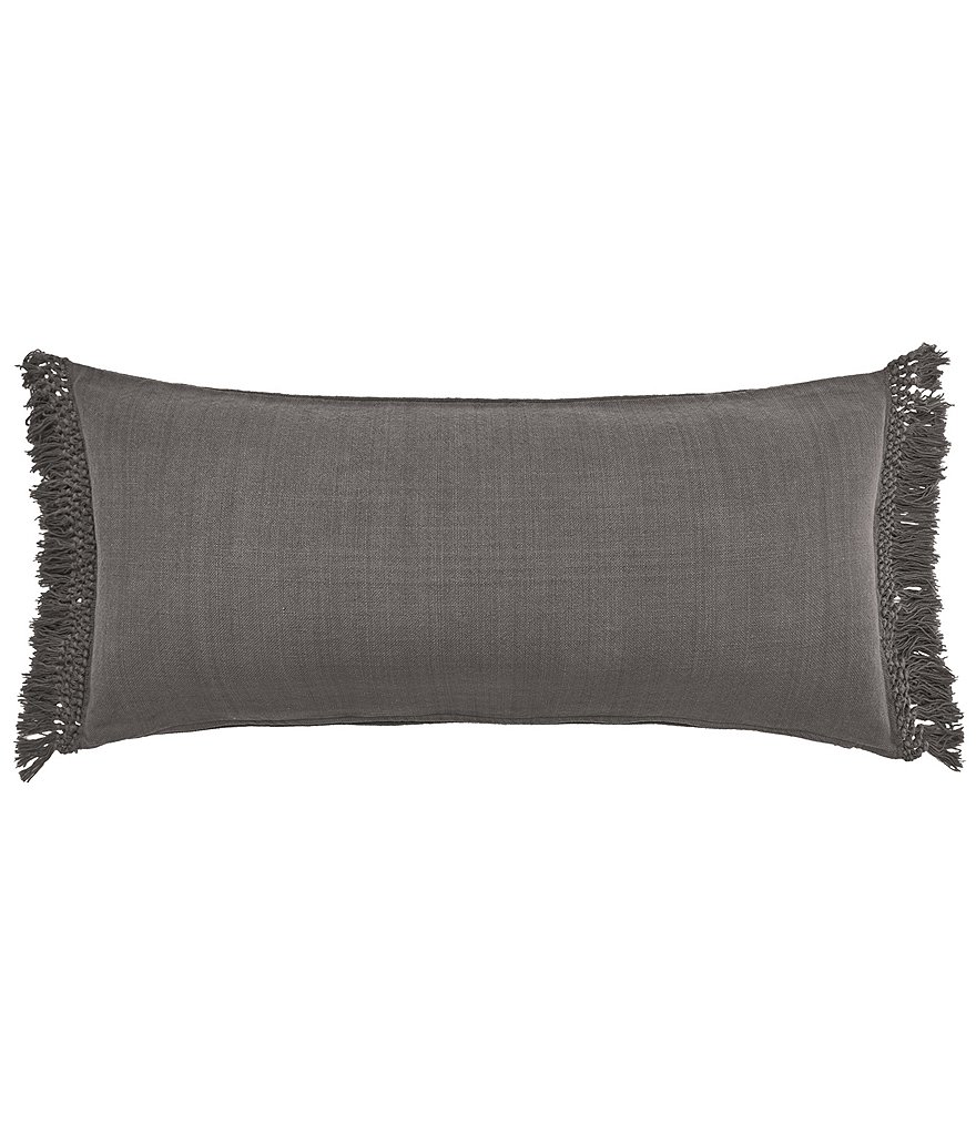 ELISABETH YORK Lavato Fringed Bolster Pillow