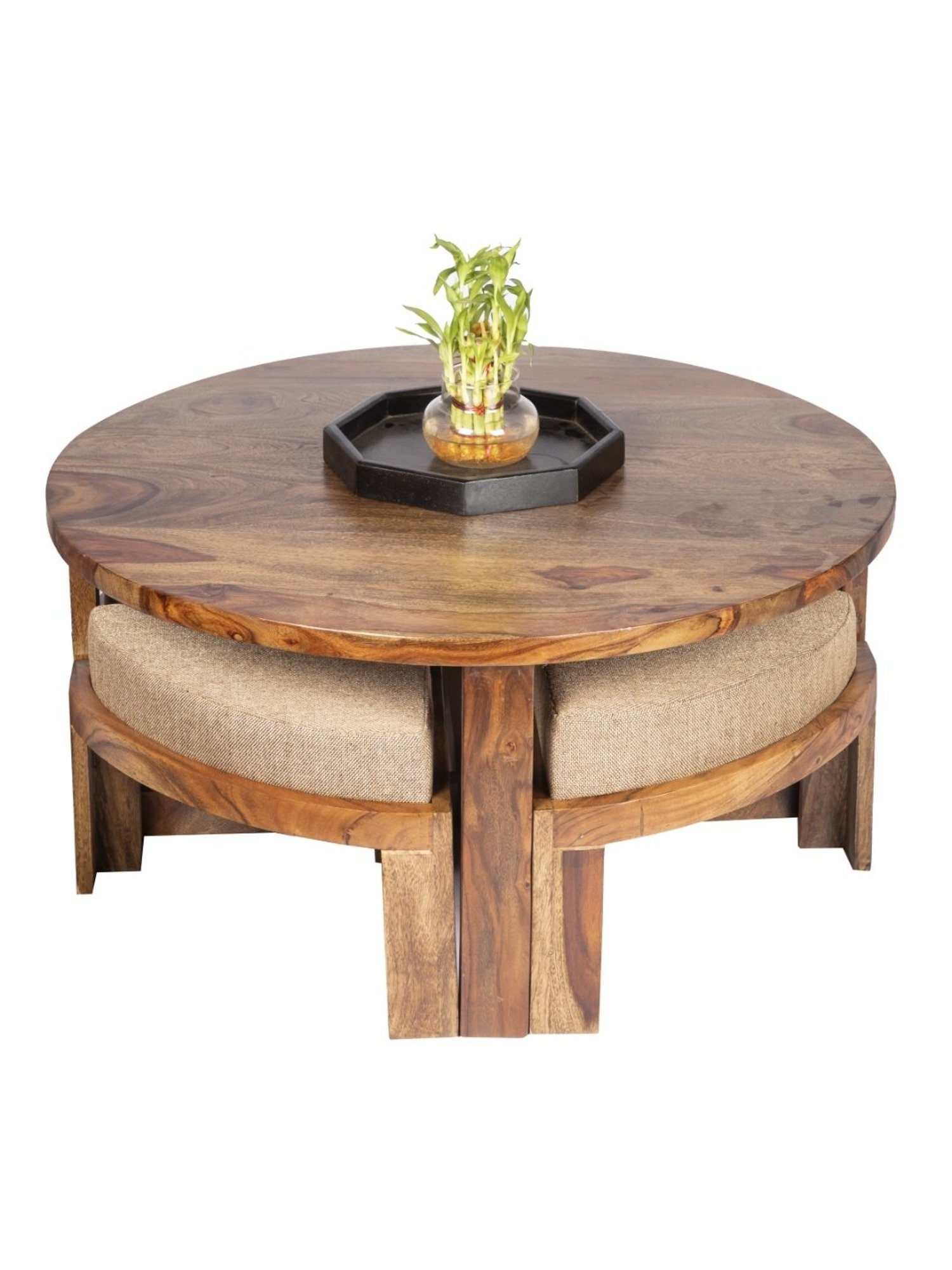 Glass Oval Living Room Metal Coffee Table - Saracina Home