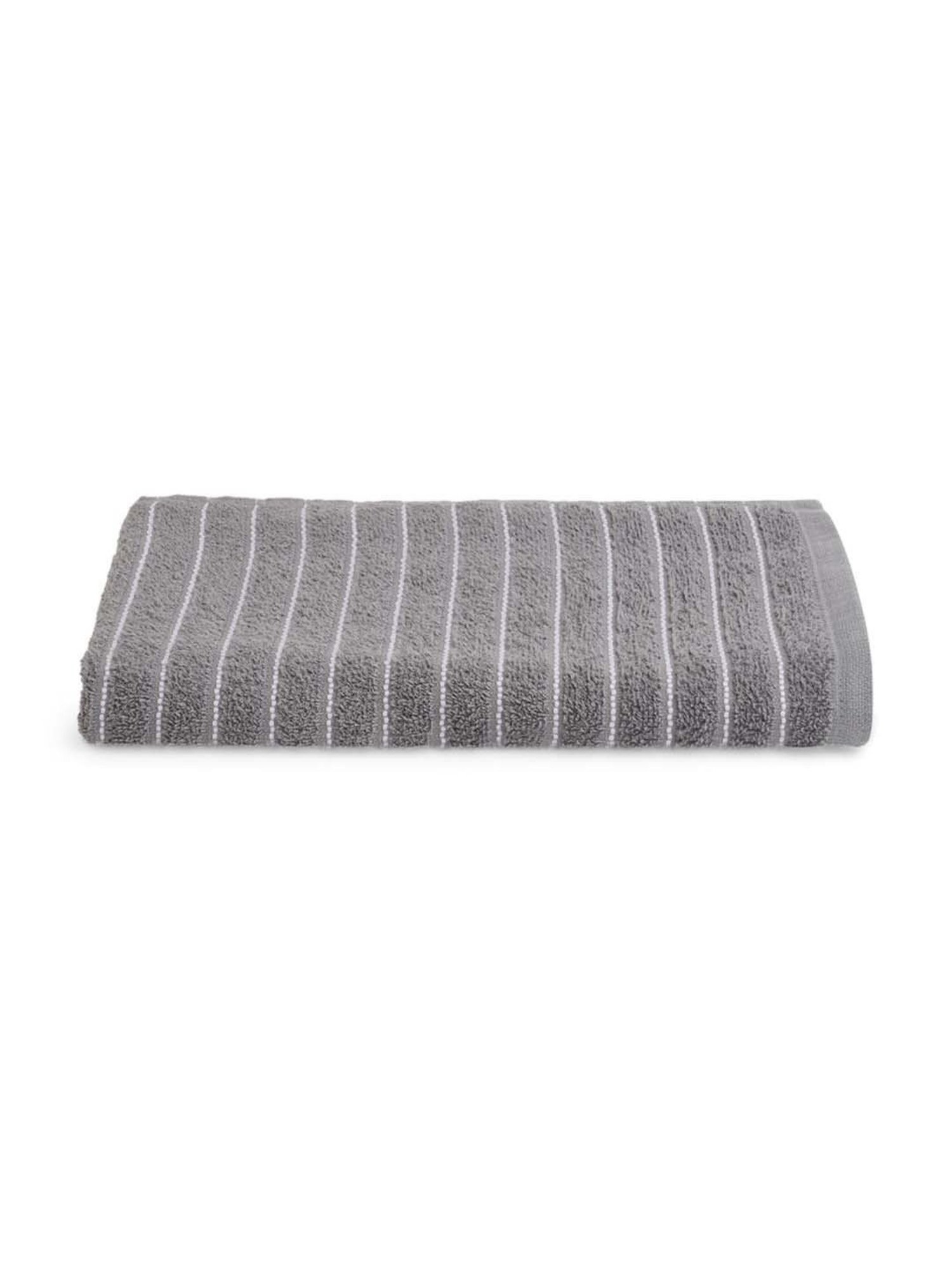 Welspun 2-In-1 Gunmetal Grey Cotton 250 GSM Bath Towel