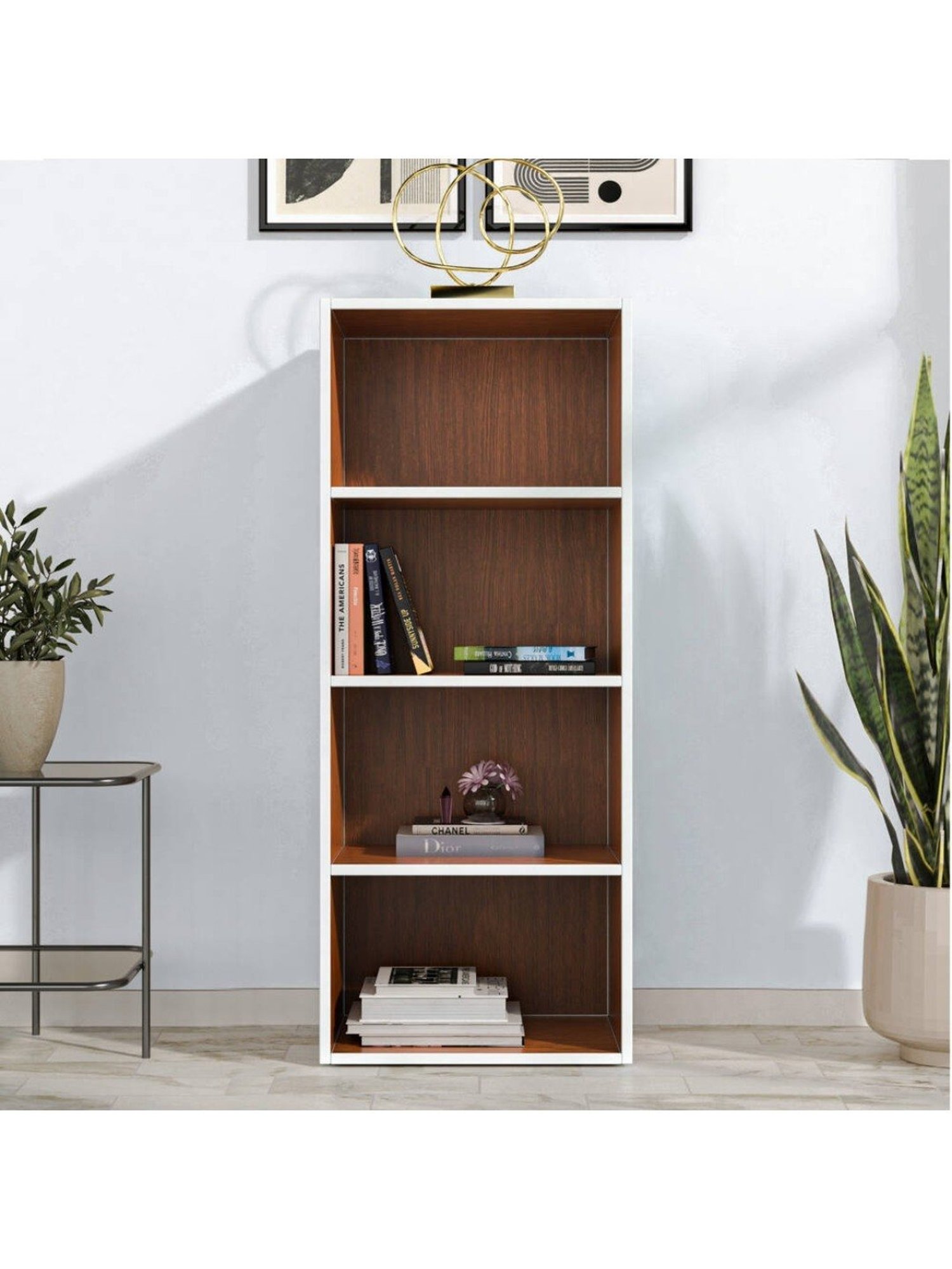Nilkamal Halo Urban Walnut Engineered Wood 4 Tier Storage Cabinet