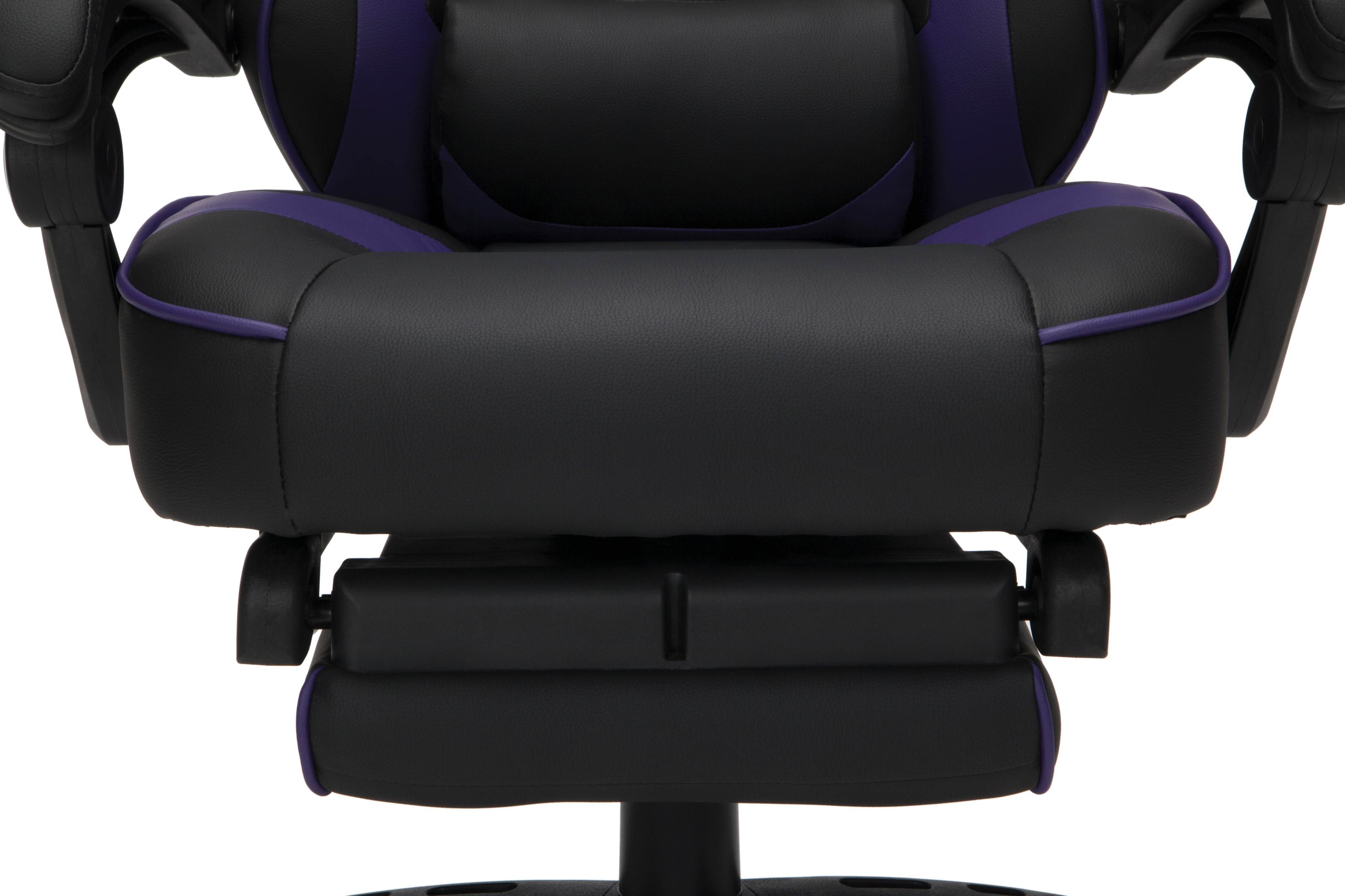 RESPAWN 110 Racing Style Gaming Chair, Reclining Ergonomic Leather Chair with Footrest, in White (RSP-110-WHT)