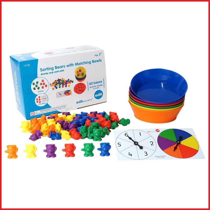 Edx Education Counting Bears with Matching Bowls - 68pc Set