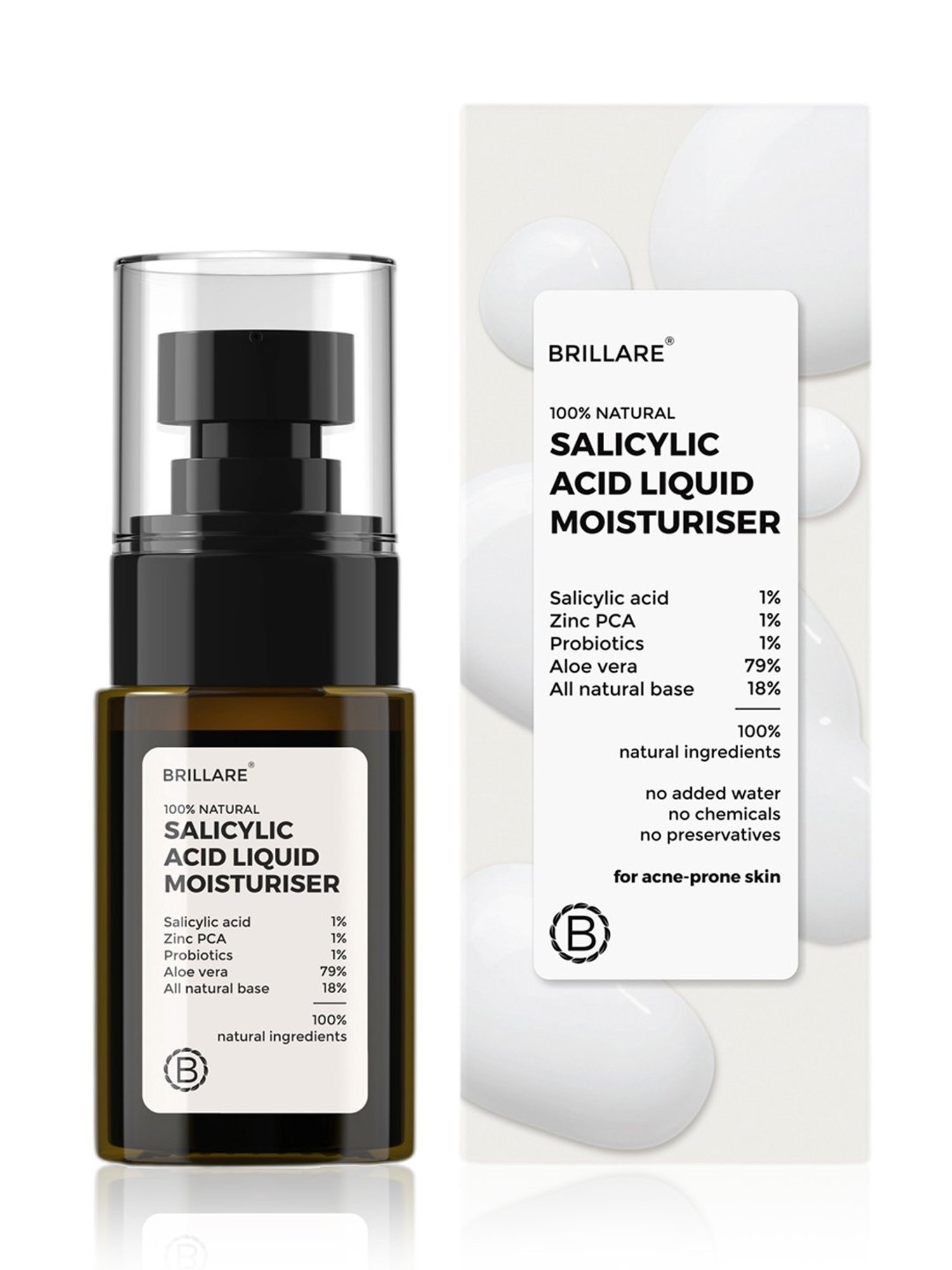 Brillare 100% Natural Salicylic Acid Liquid Moisturiser - 30 ml