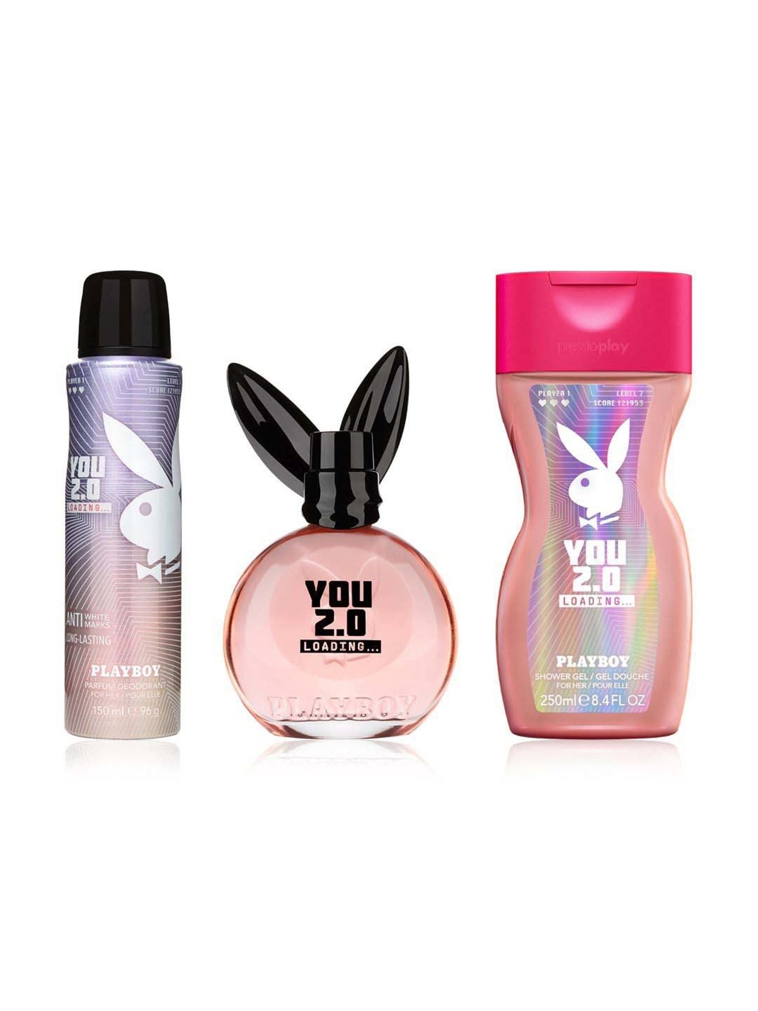 Playboy You 2.0 Loading Parfum Deodorant, Eau de Toilette & Shower Gel Virtual Gift Set
