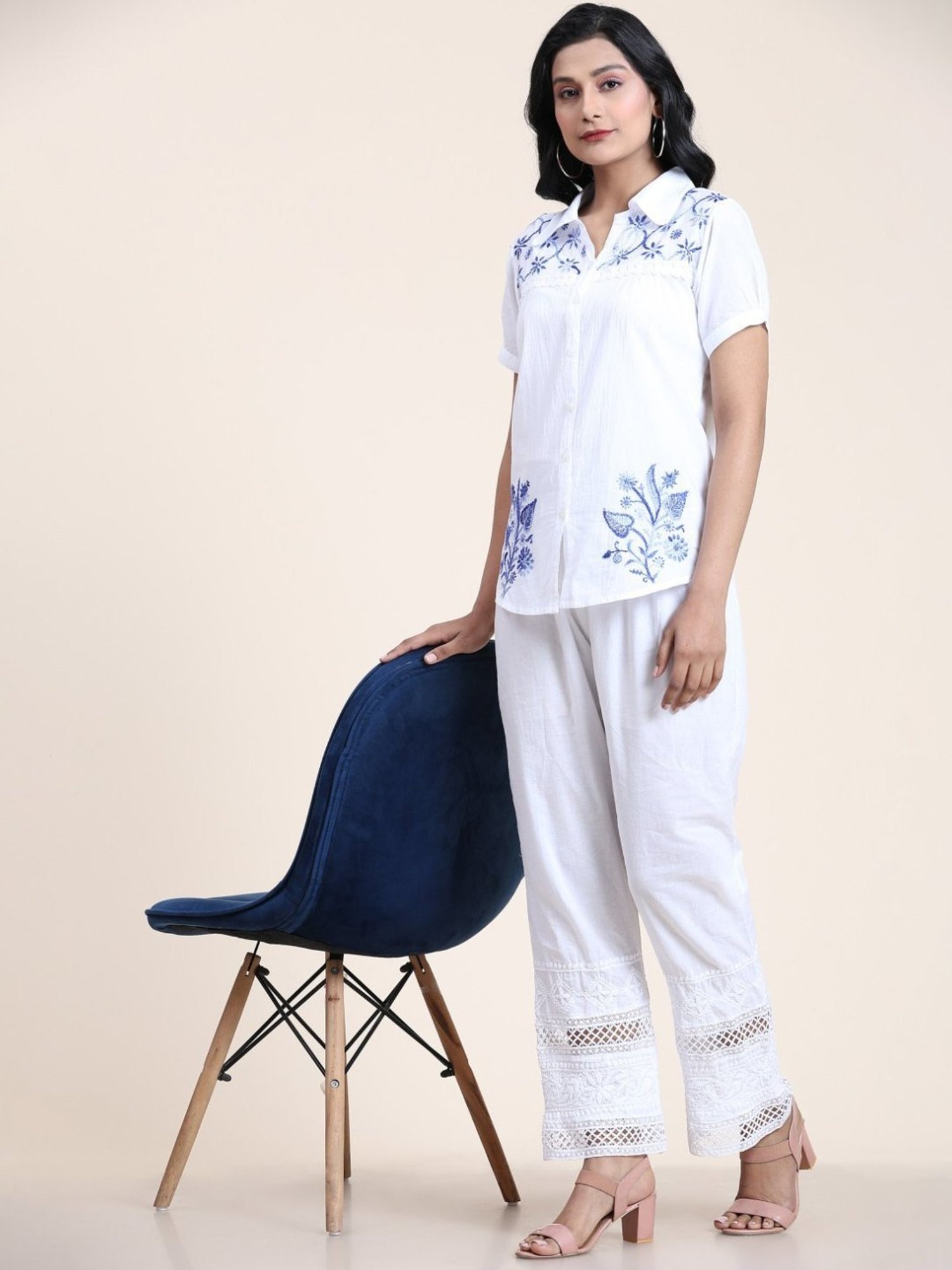 House Of Kari Hand Embroidery Chikankari Shirts