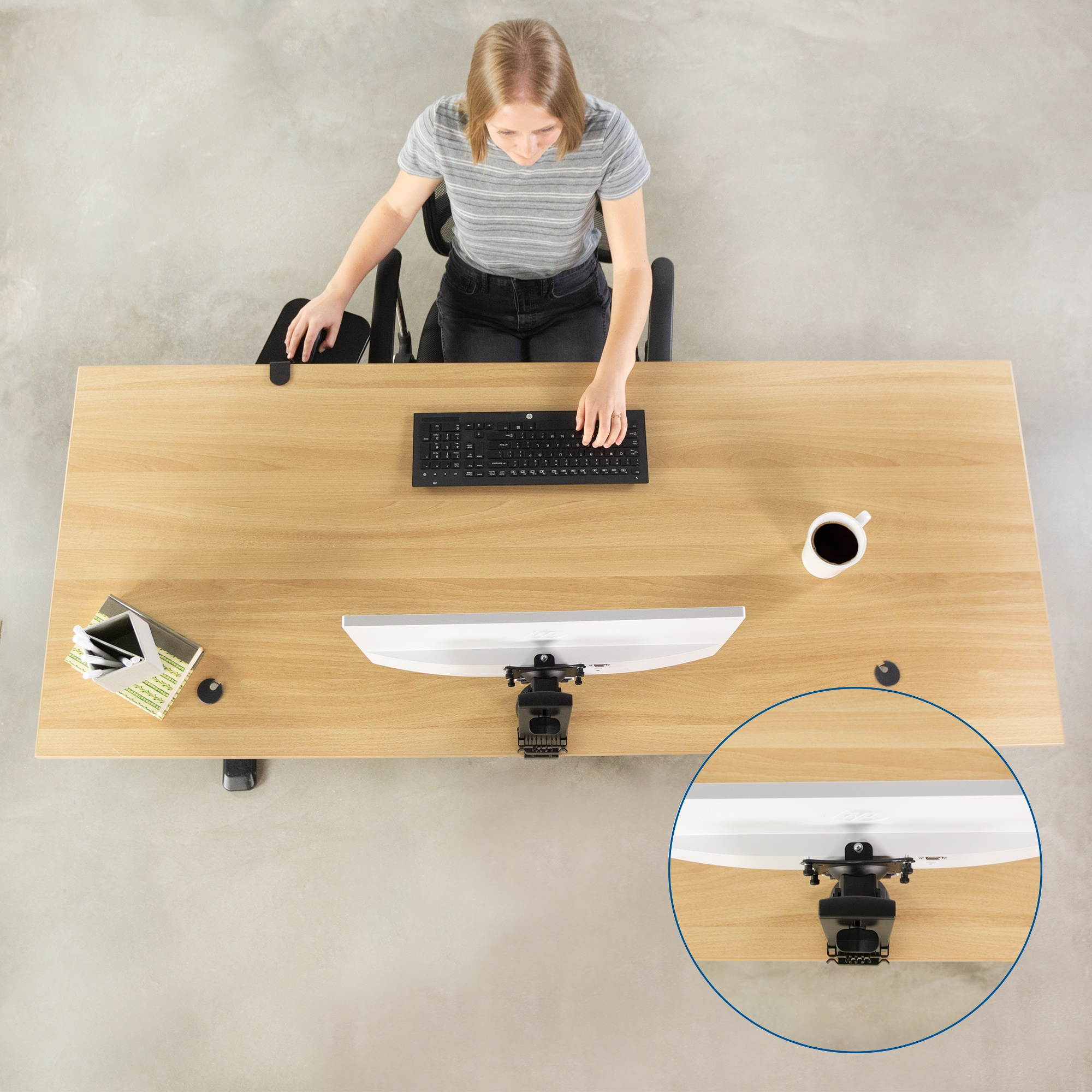 VIVO Mounting VESA Adapter for HP Pavilion 25xw, 24xw, 23xw, 22xw, 22cwa, 27cw, 25cw, 23cw, 22cw (MOUNT-HP23XW)