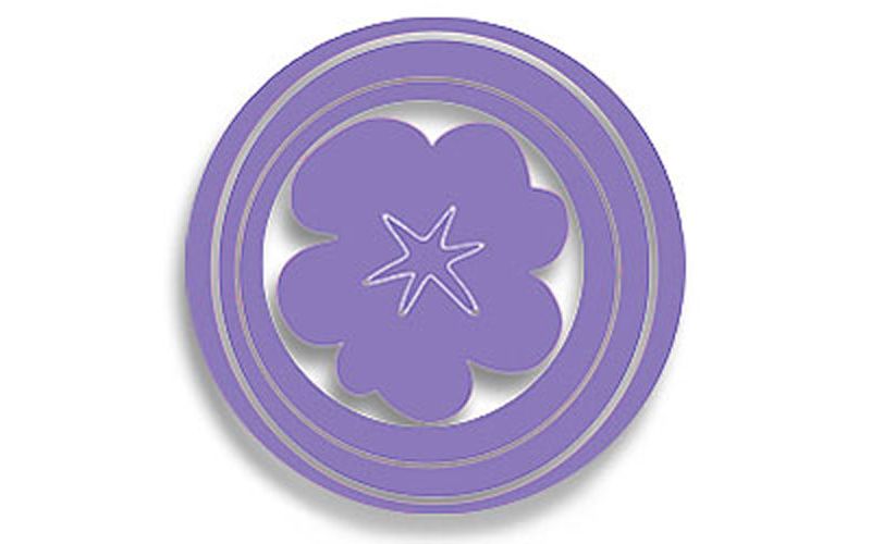 Purple Hooplas Flowers/Circles Wall Accent Stickers - Wall Pops..