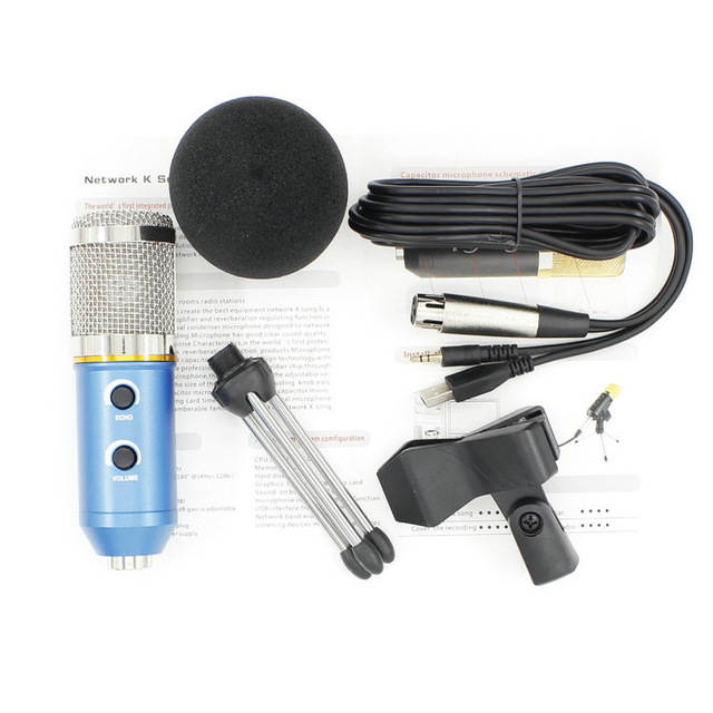 MK-F200FL USB Condenser Microphone With Tripod For Computer Condenser Studio Video Recording Karaoke Mic