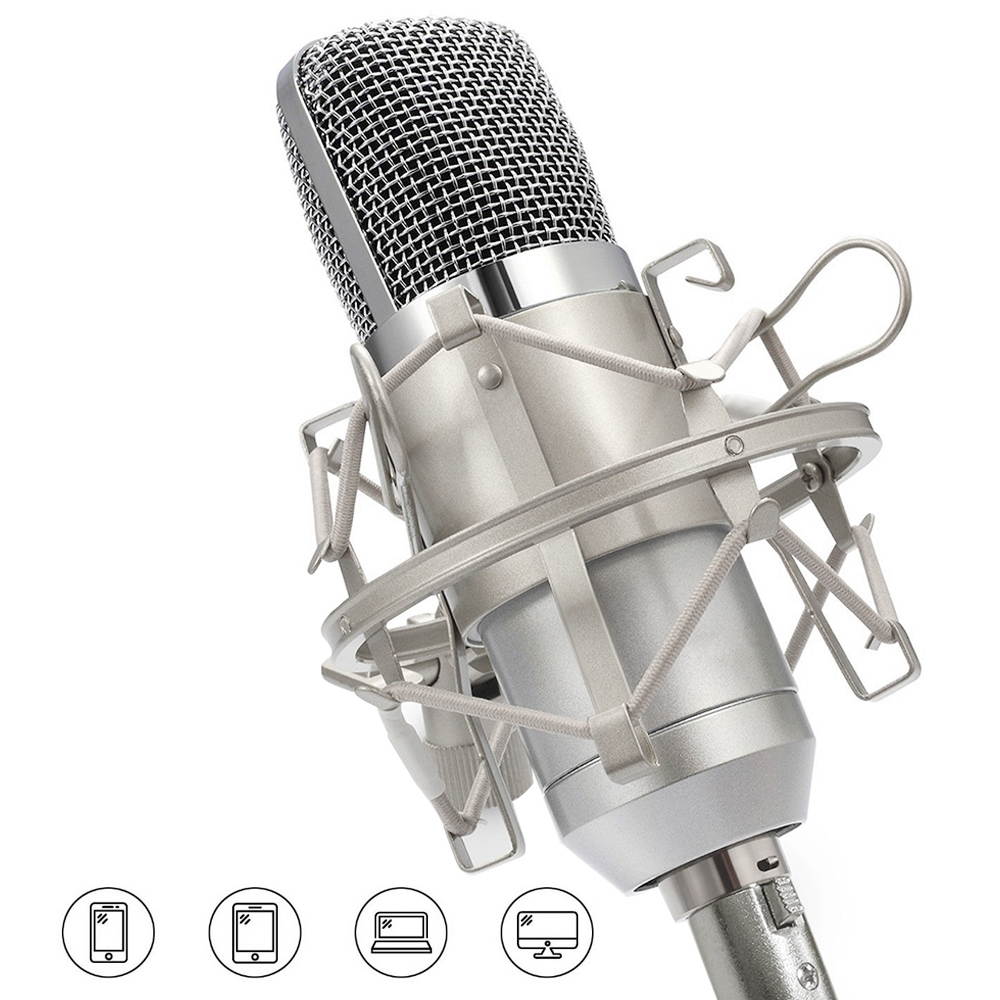 Professional Studio Condenser Microphone Kit Recording Broadcasting Shock Mount