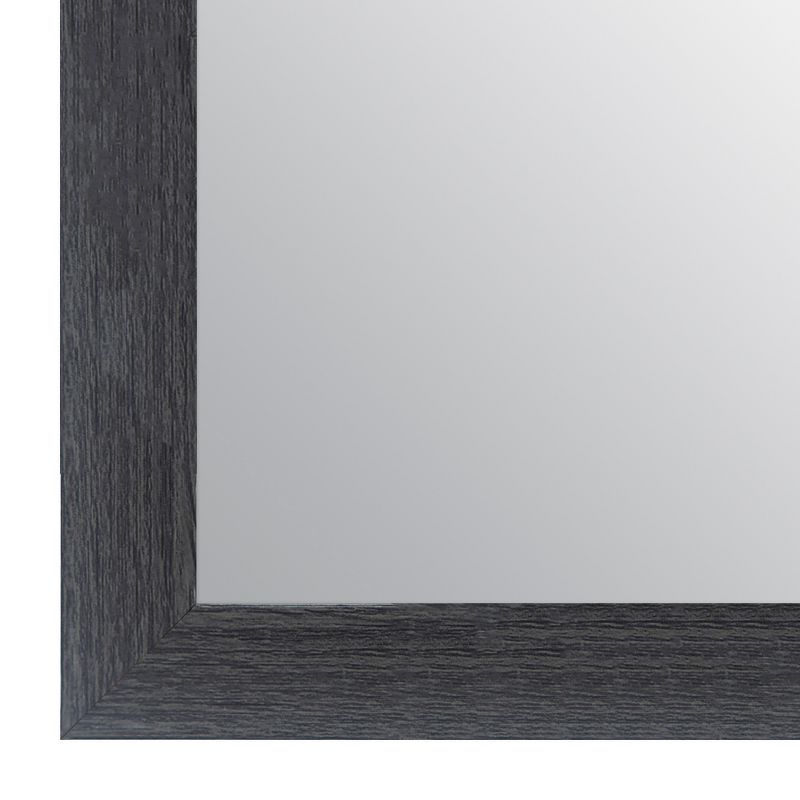 16"x57" Framed Floor Free Standing Mirror with Easel Gray - Gallery Solutions