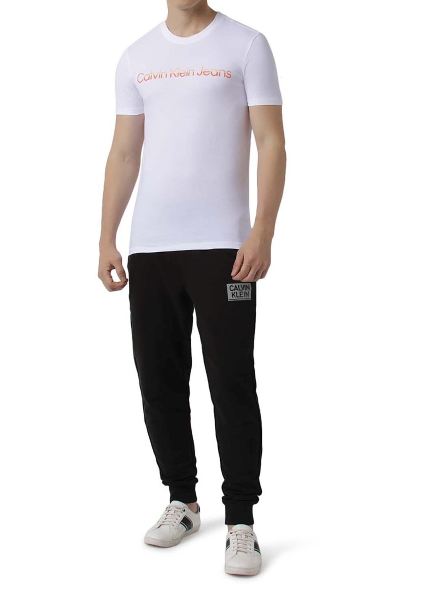 Calvin Klein Jeans Bright White Logo Slim Fit T-Shirt