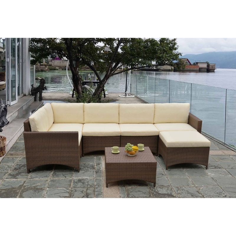 3pc Studio Shine Collection with Modular Sectional Sofa, Coffee Table & Ottoman - W Unlimited
