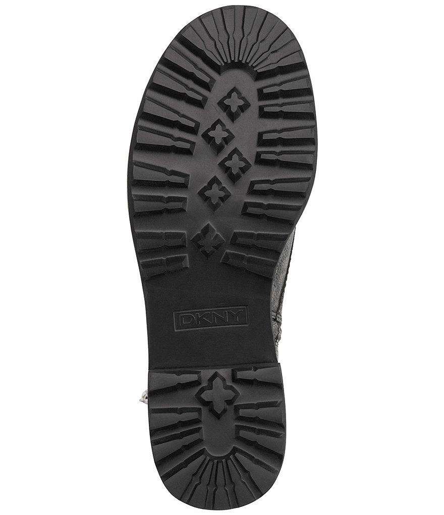 DKNY Bart Logo Print Combat Booties