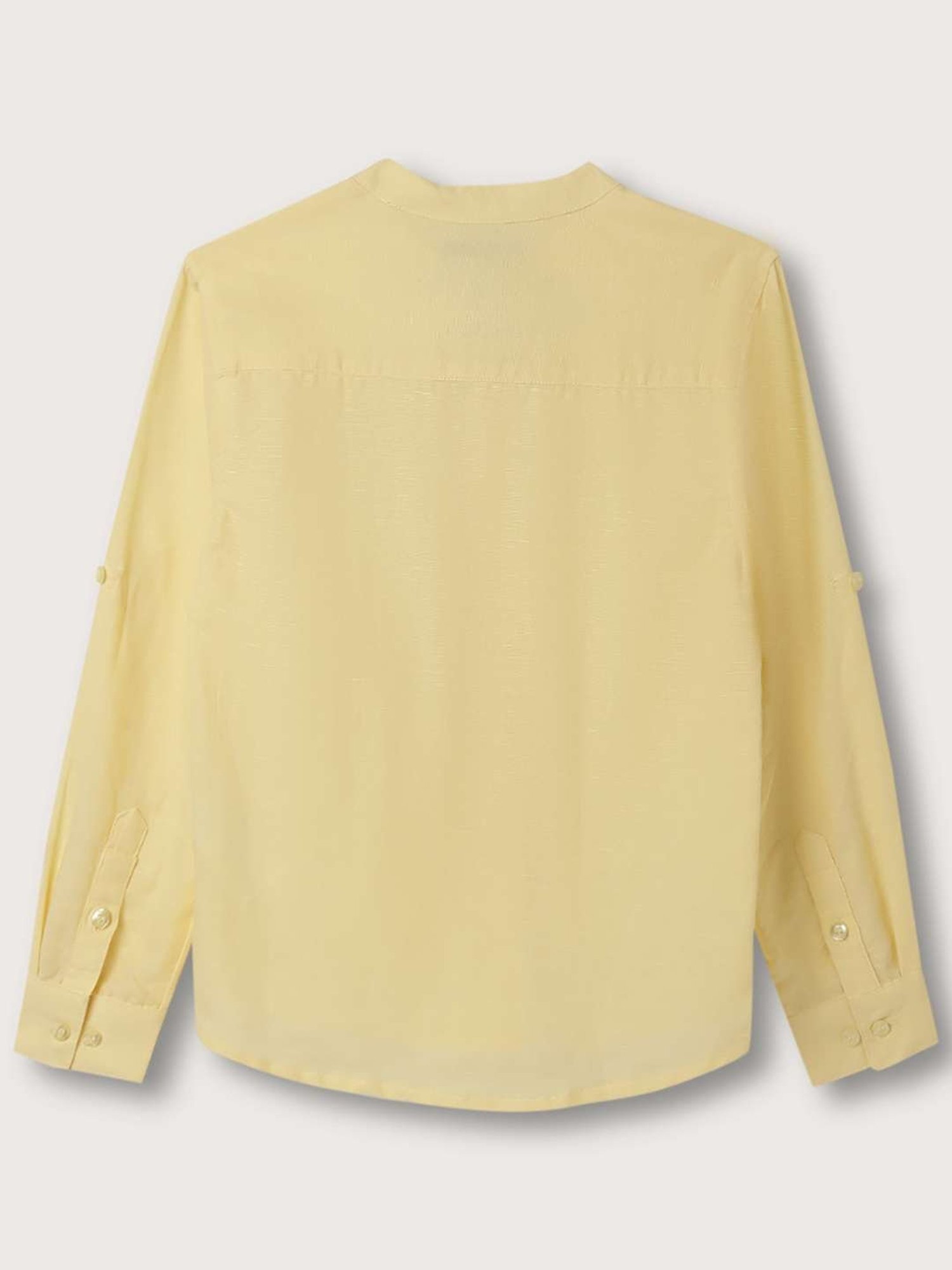 Blue Giraffe Kids Yellow Regular Fit Full Sleeves Shirt