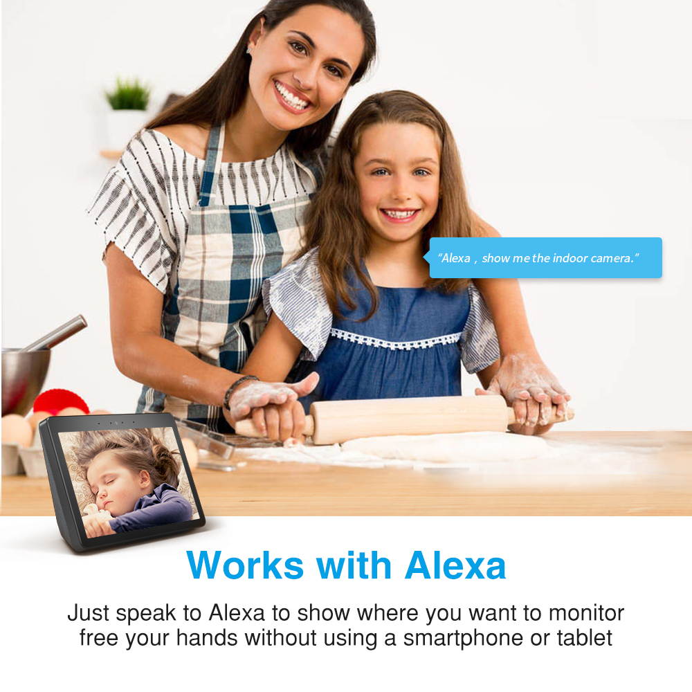 Foscam R2C WiFi Camera 1080P HD, Free Cloud Storage, Mutual Audio Dialogue,WiFi or Wired Connection, Motion/Sound Sensor, Pan/Tilt, Night Vision, IP Home Security Camera System, Black