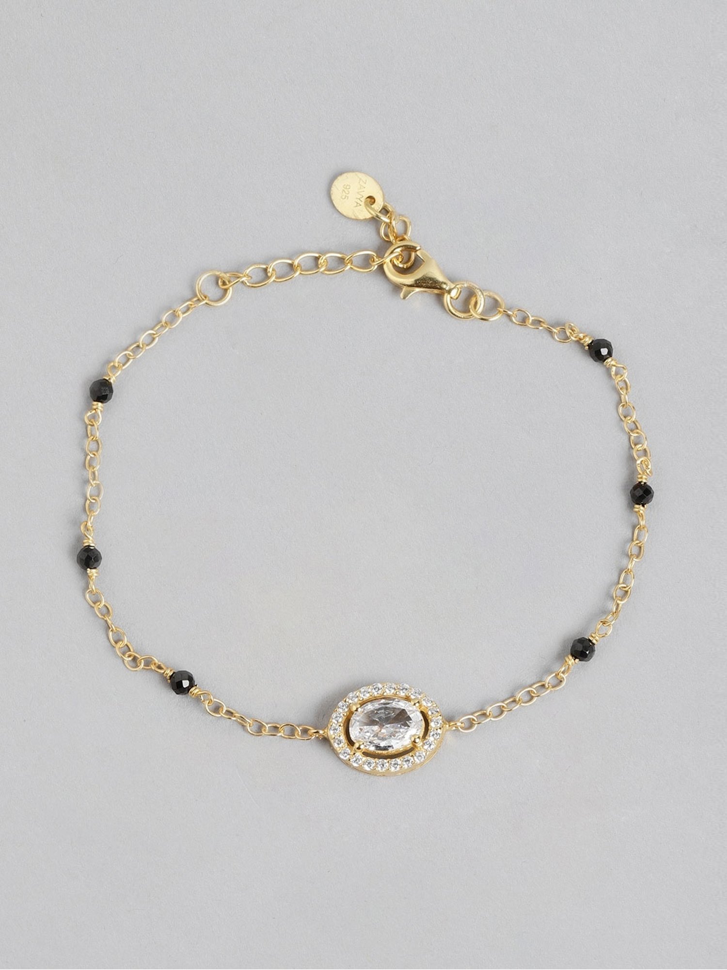 Zavya 925 Sterling Silver Radiant Adjustable Flexible fit Bracelet For Women