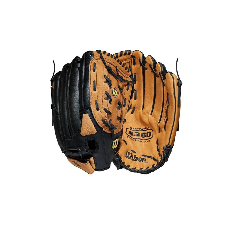 Wilson Softball Glove Slowpitch A360 Brown/Black 14"