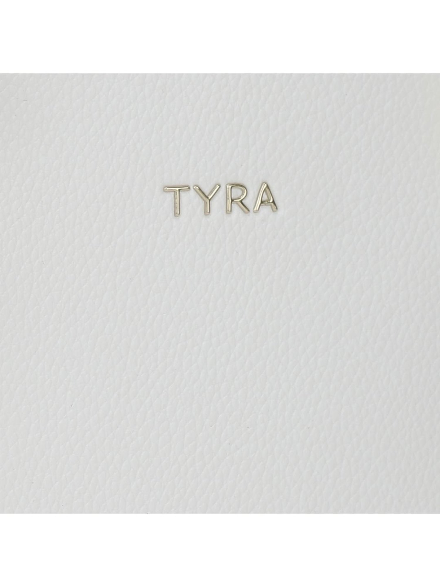 Tyra Calla White Solid Faux Leather Handbag