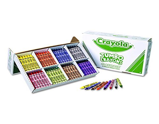 Crayola. 528389 Jumbo Classpack Crayons, 25 Each of 8 Colors, 200/Box