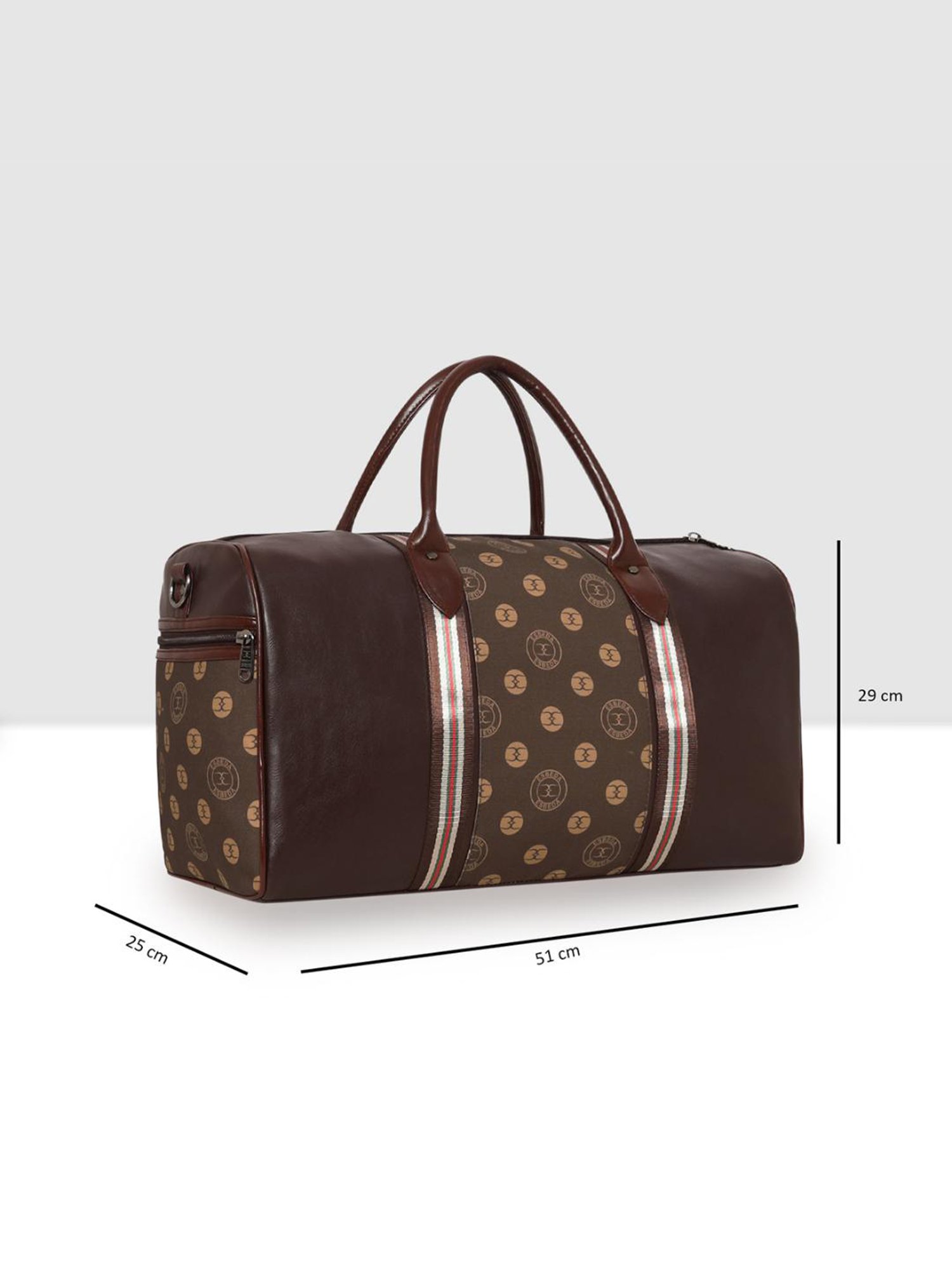 Esbeda Brown Printed Large Duffle Bag - 37 Ltrs