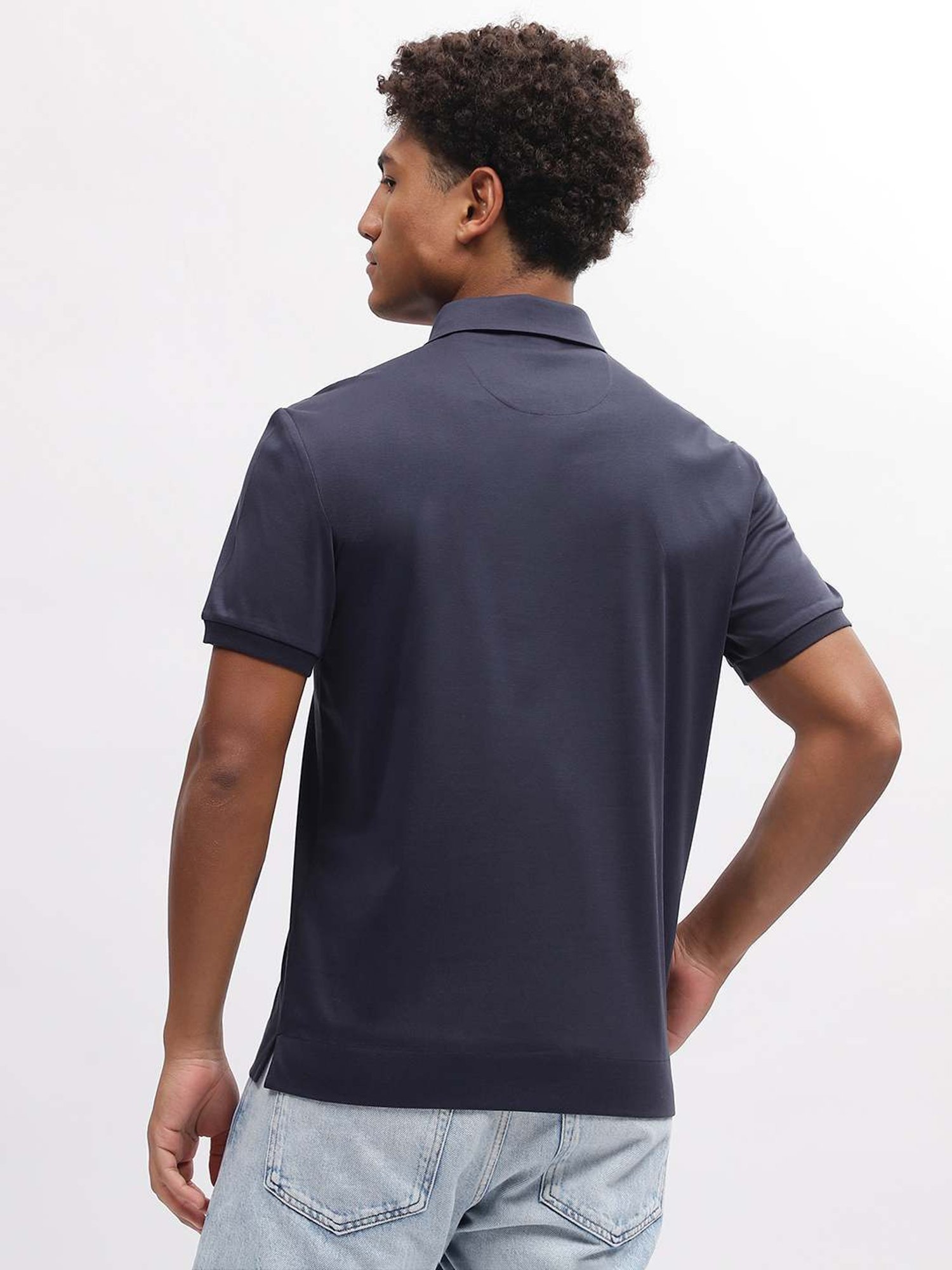 GANT Solid Polo Neck Slim Fit T-Shirt