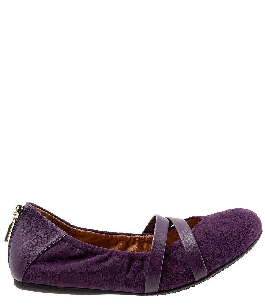 SoftWalk Sierra Suede Mary Jane Ballerina Slip Ons