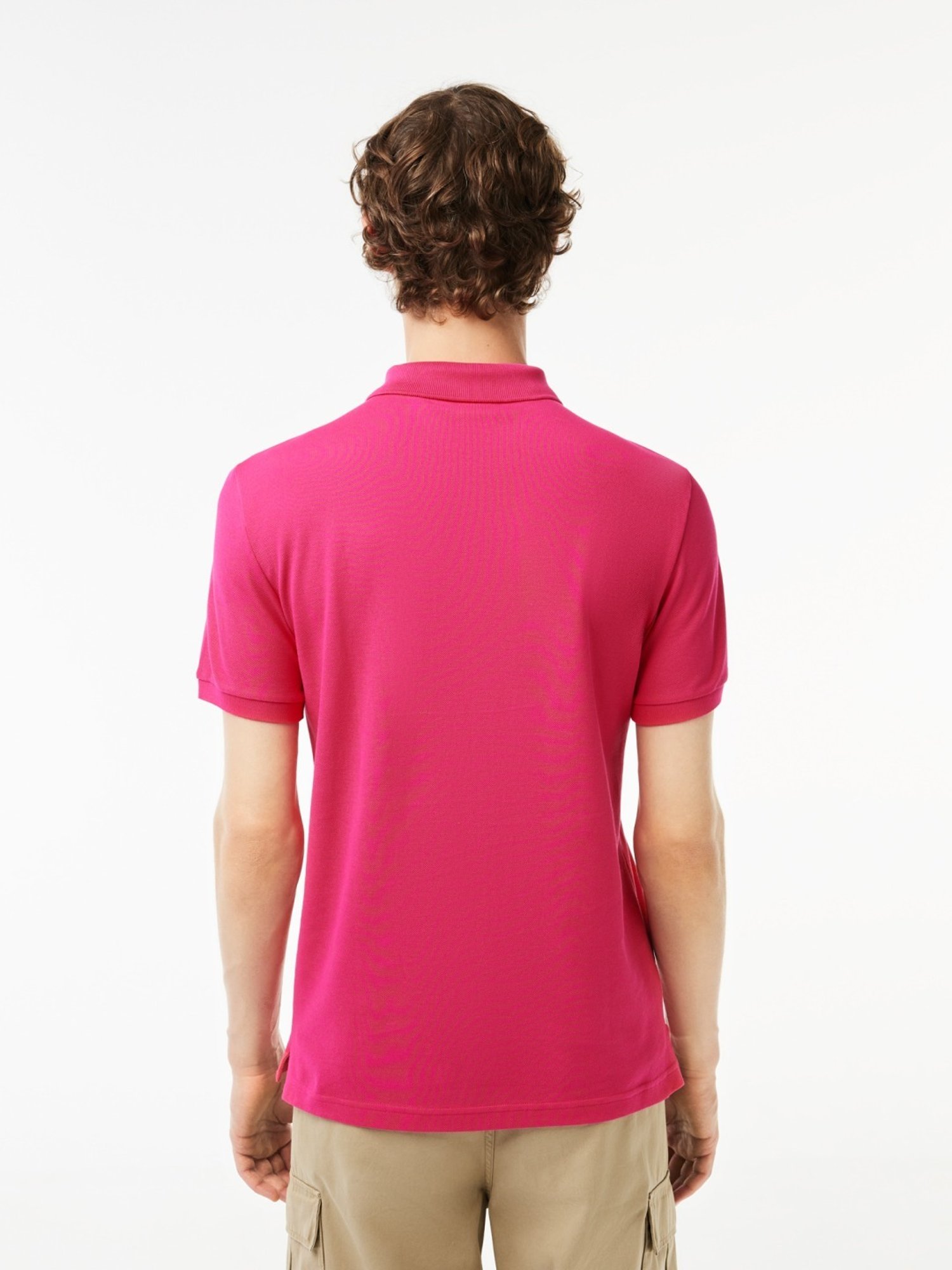 Lacoste Pink Cotton Slim Fit Polo T-Shirt