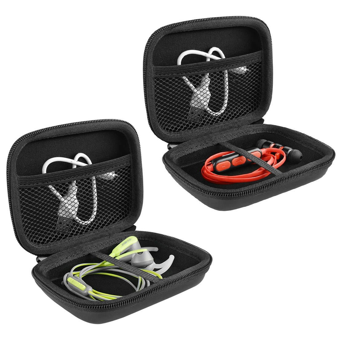 sports wireless bluetooth headset carrying case, fit jabra sport plus, pulse, step, rox, powerbeats, monster isport, apple airpods and more / sweat proof wireless workout earbuds carrying case