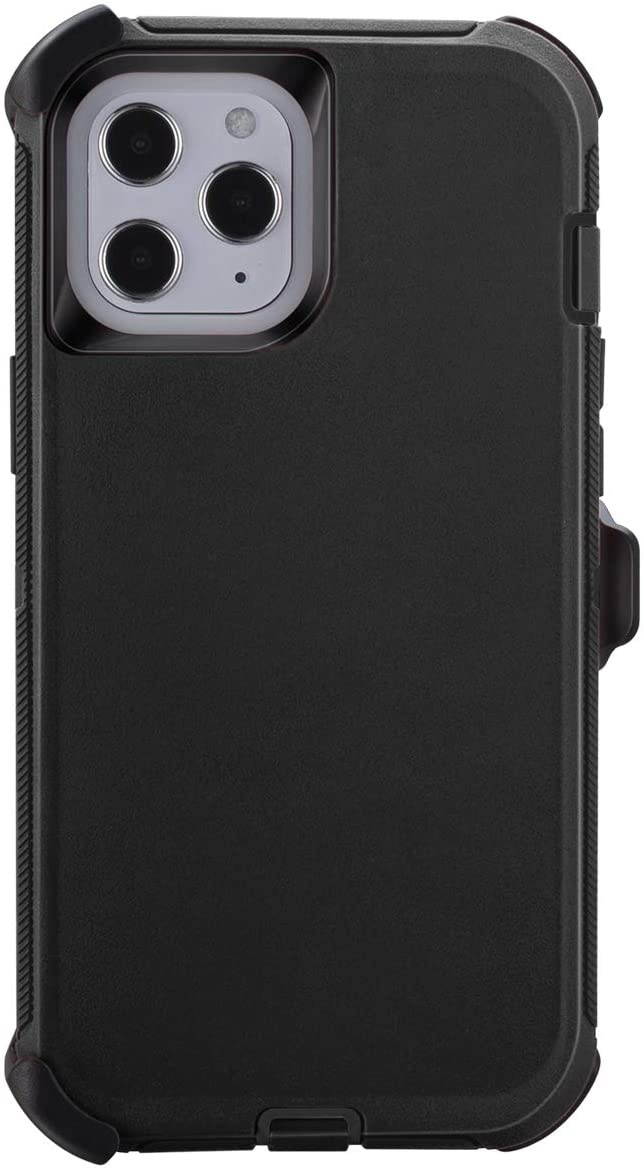 iPhone 12 Pro Max  Full Body Rugged Heavy Duty Shock/Drop/Dust Proof 4-Layer Protection Cover with Belt Clip