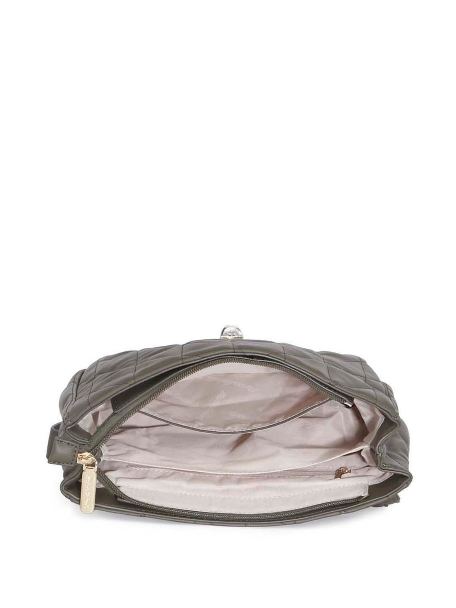 Marina Galanti Olive Quilted Medium Satchel Handbag