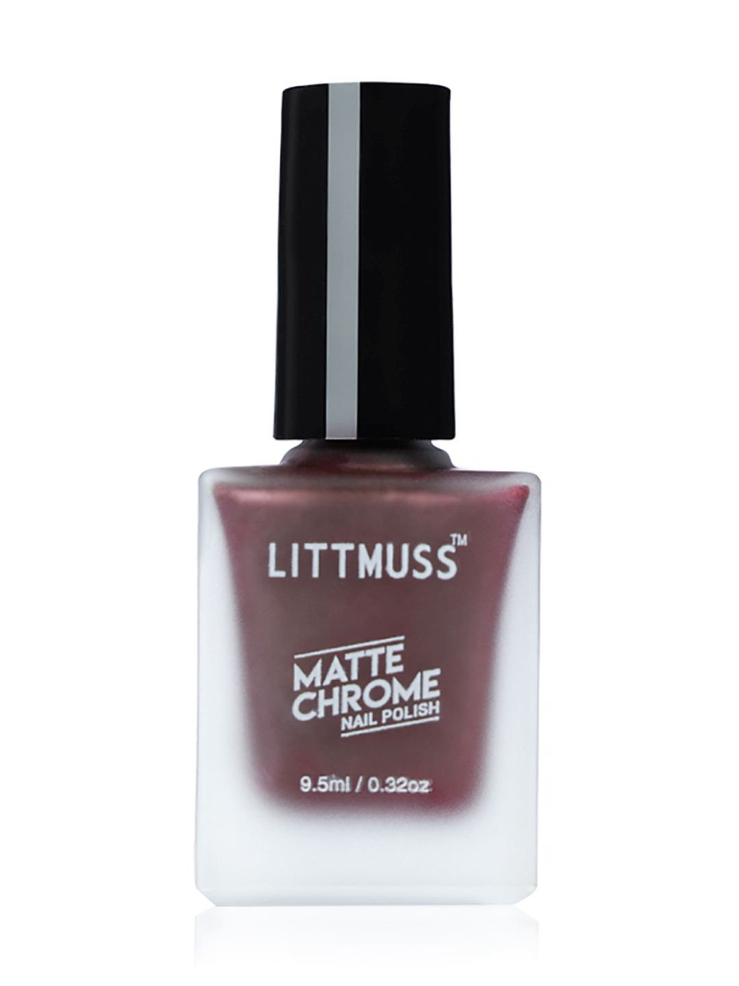 Littmuss Matte Chrome Nail Polish Choco Almond Torte 002 - 9.5 ml