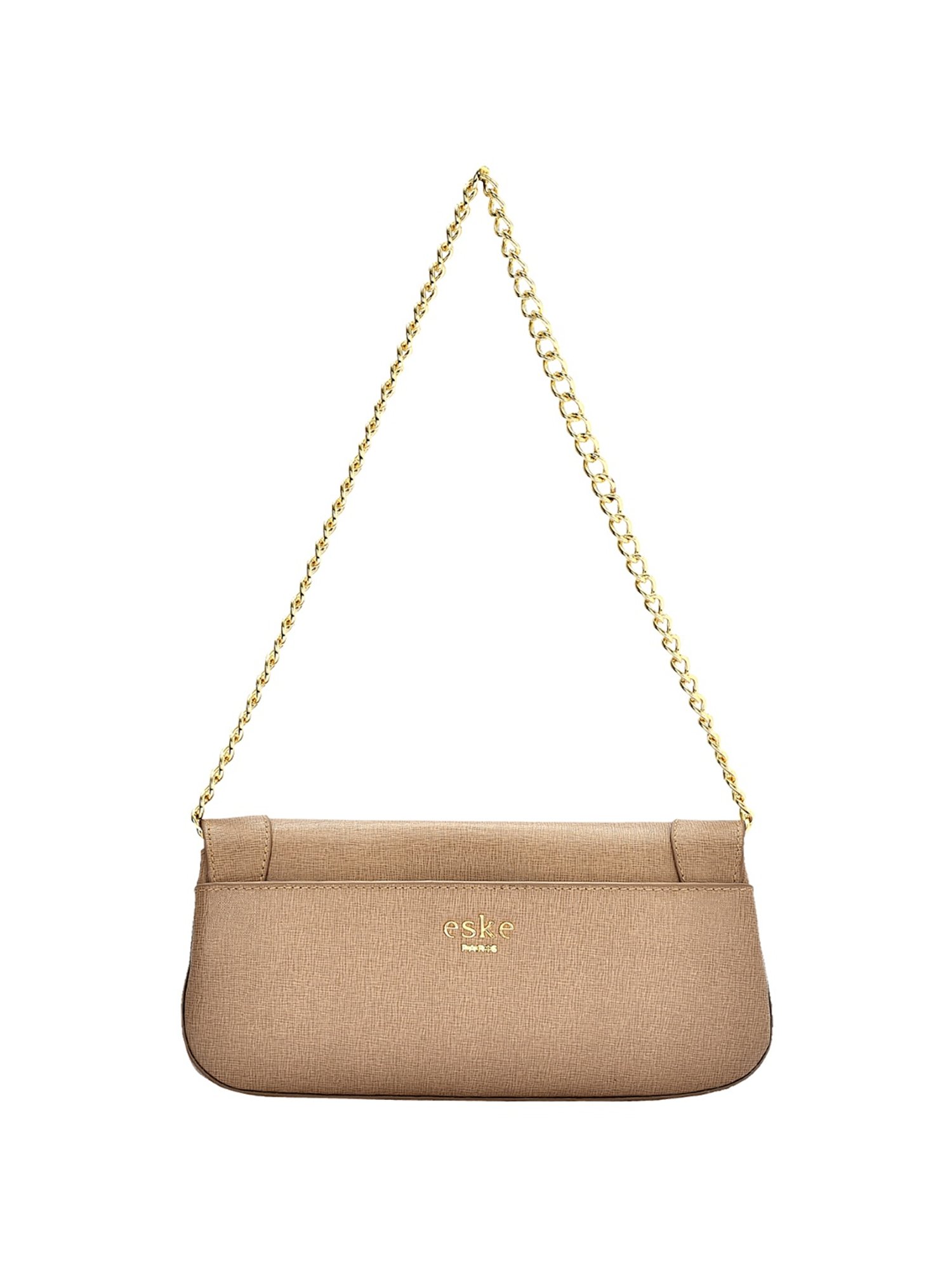 Eske Elsa Brown Solid Medium Shoulder Handbag