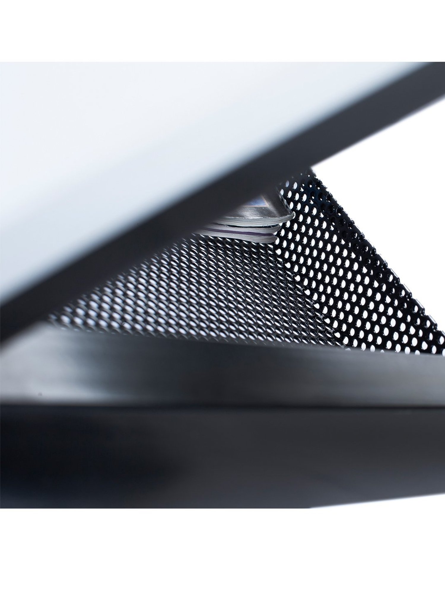 Delite Kom XOXO Frosty White & Black Engineered Wood Study Table