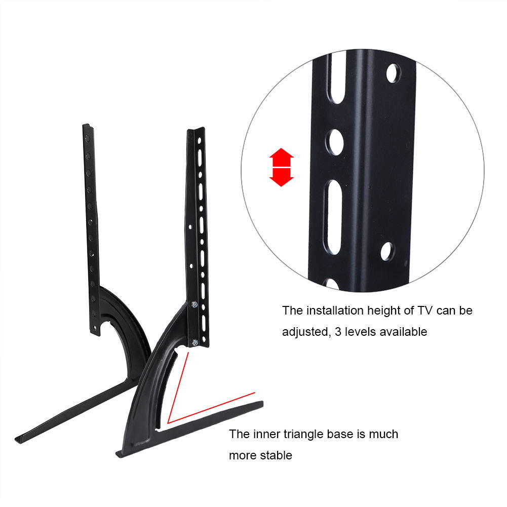 26~37inch Flat Screen TV Stand Adjustable Height Desktop Table Top Mount Bracket Holder