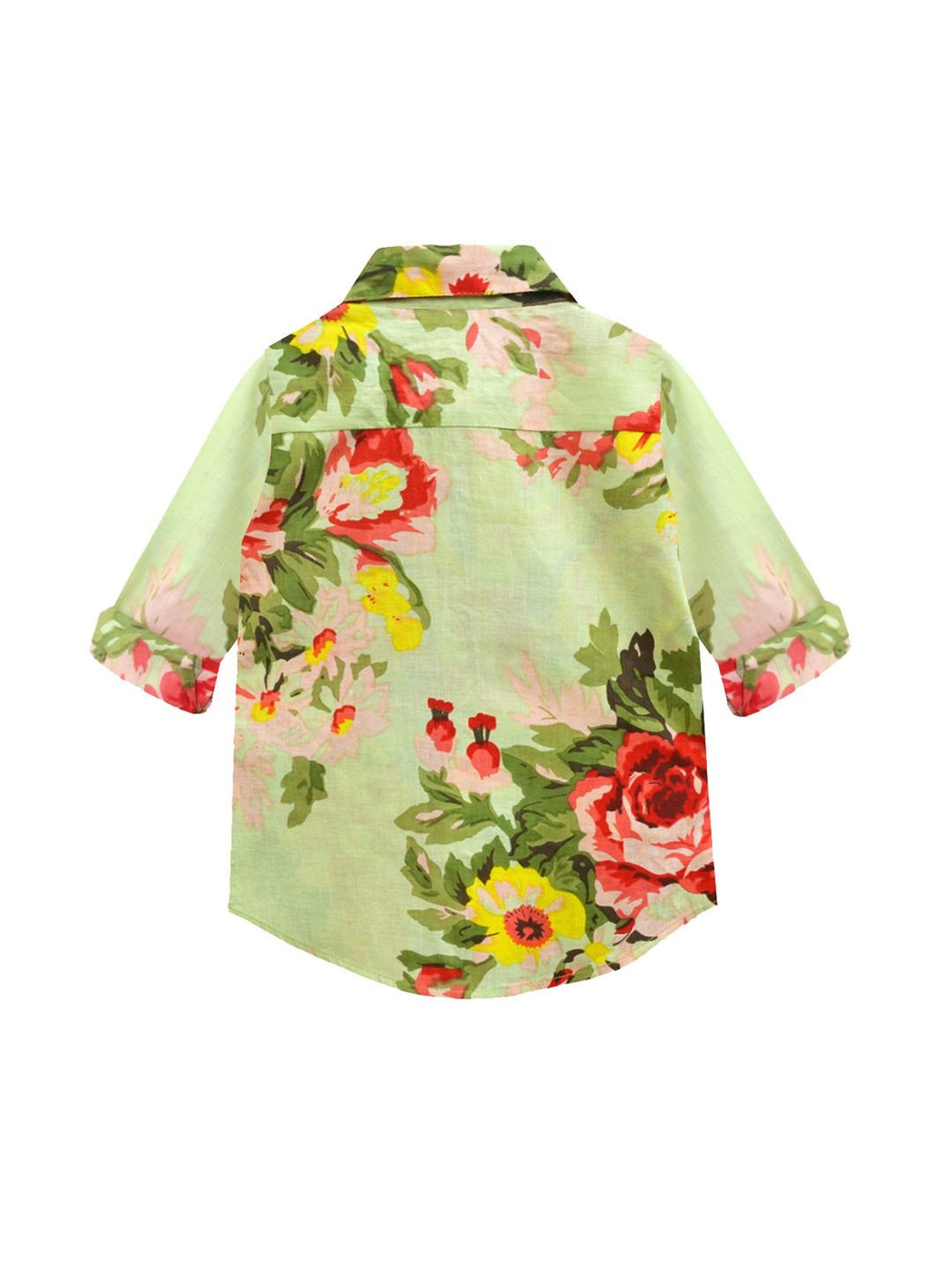 A.T.U.N. Sea Green Floral Print Full Sleeves Shirt