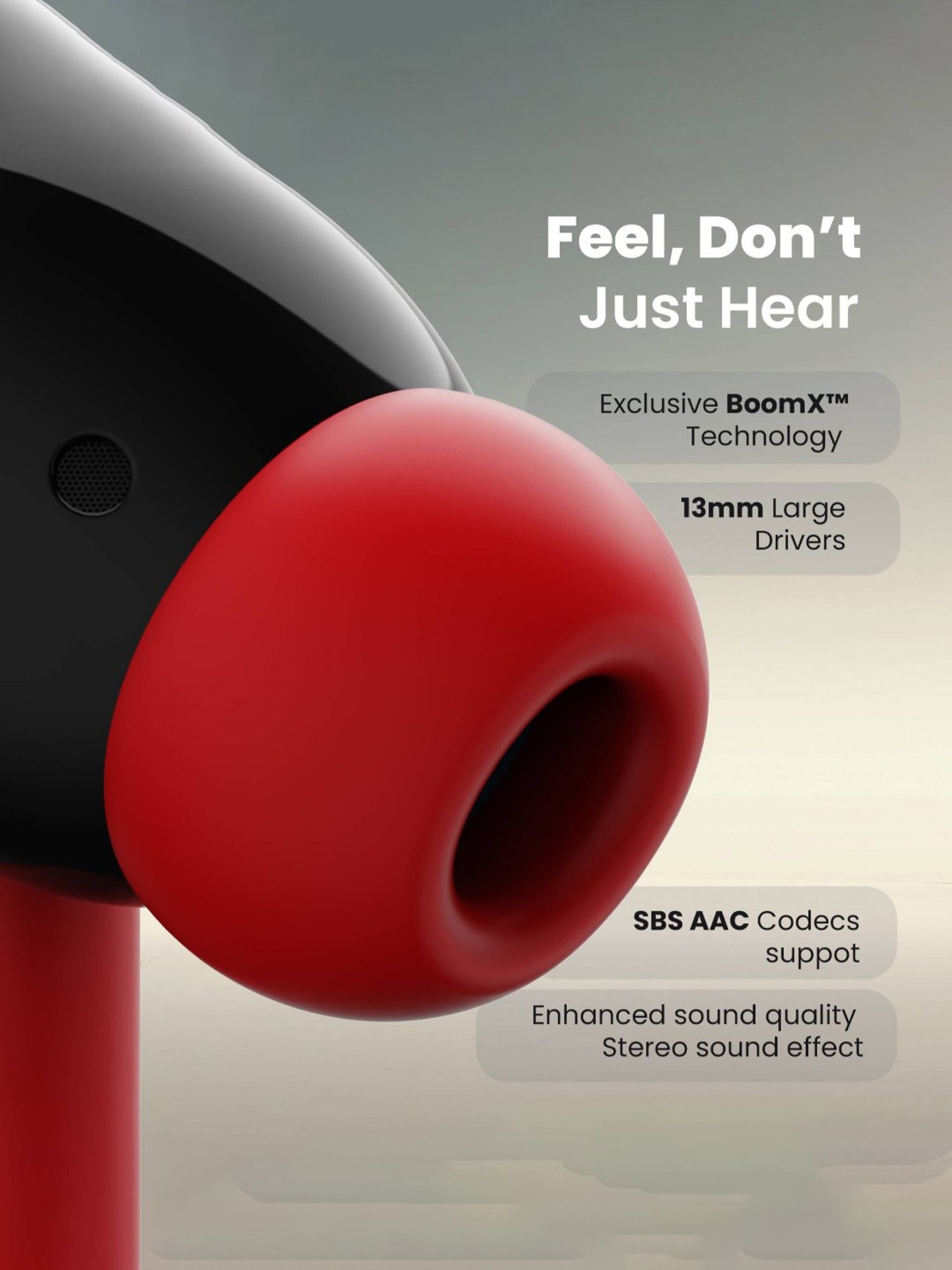 Boat Airdopes Sonik BT Earbuds with 60Hrs Playback & ENx Technology (Thunder Black, True Wireless)