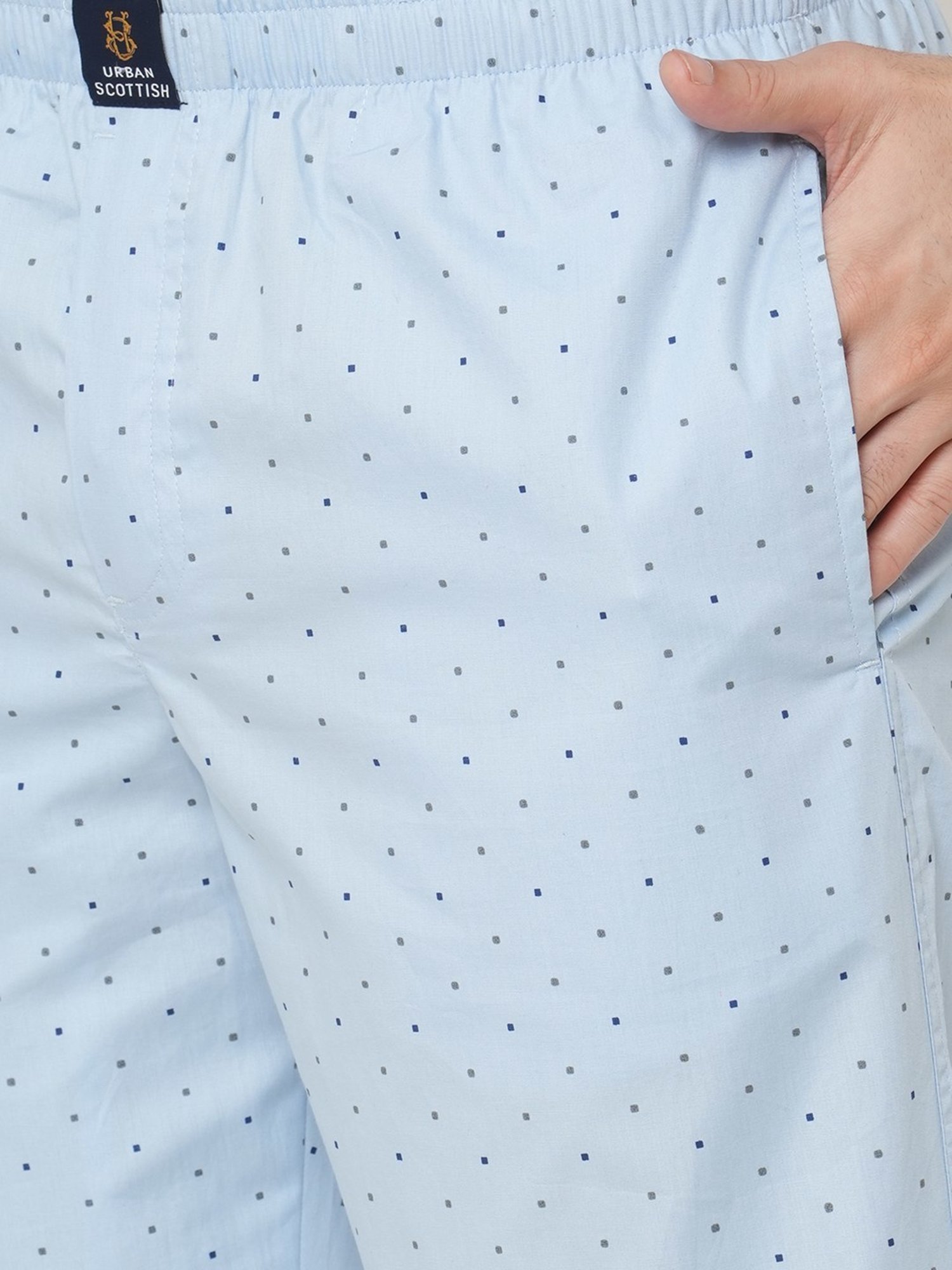 Crimsoune Club White Cotton Regular Fit Printed Lounge Shorts