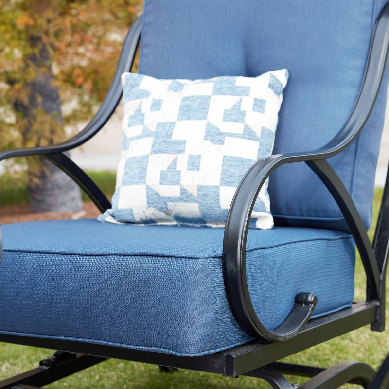 5pc Conversation Steel Patio Seating Sets Blue - Lokatse