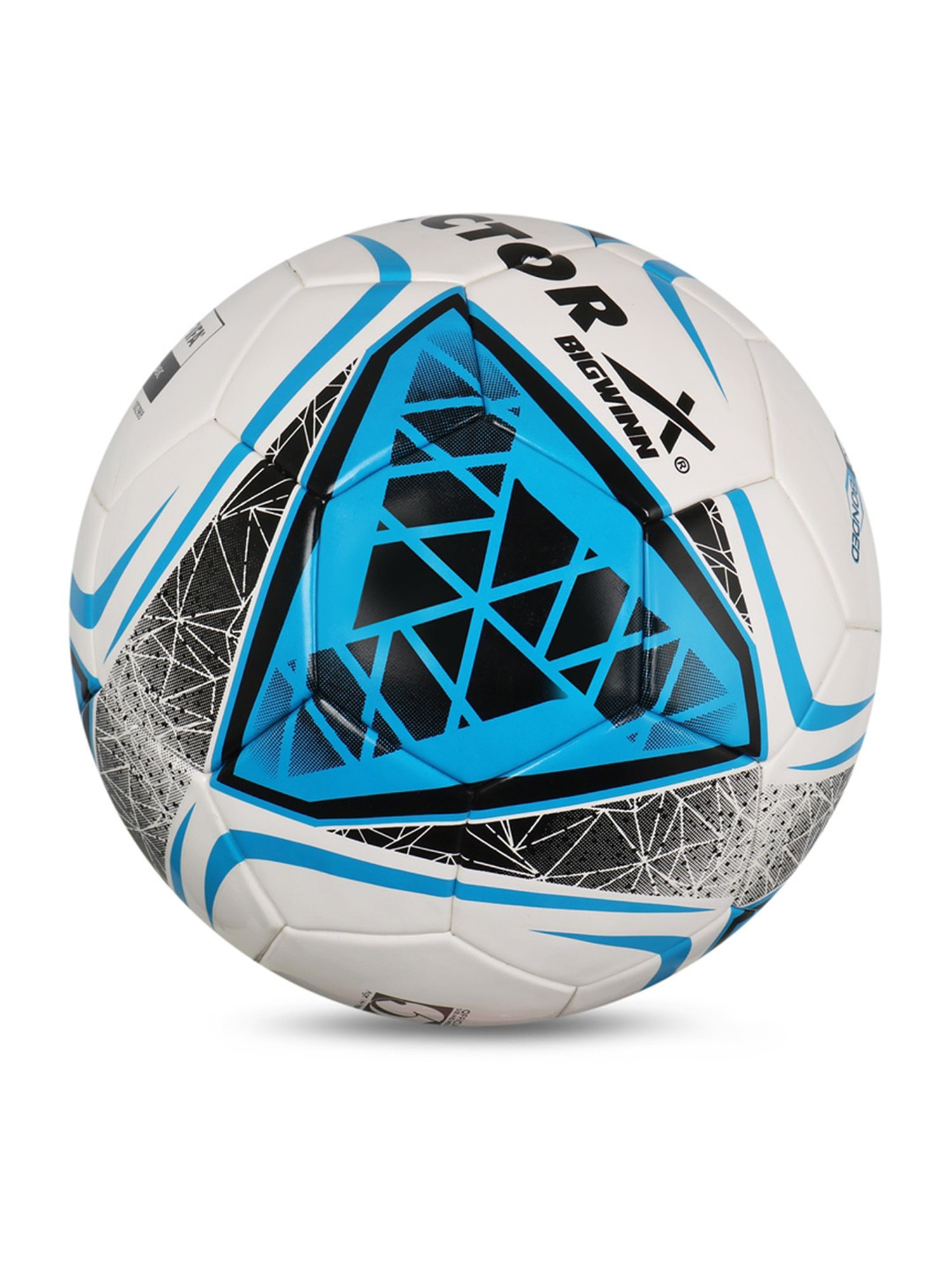 Vector X White & Sky Blue Football - Size 5